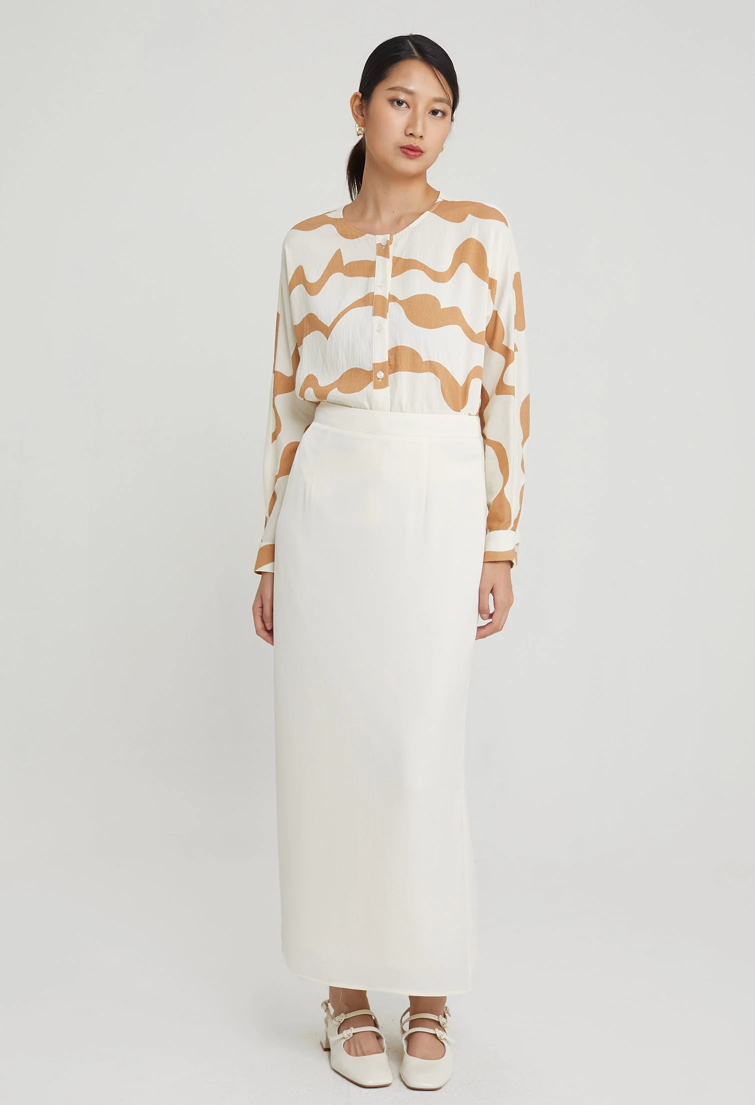 Modern Matte Satin Maxi Skirts
