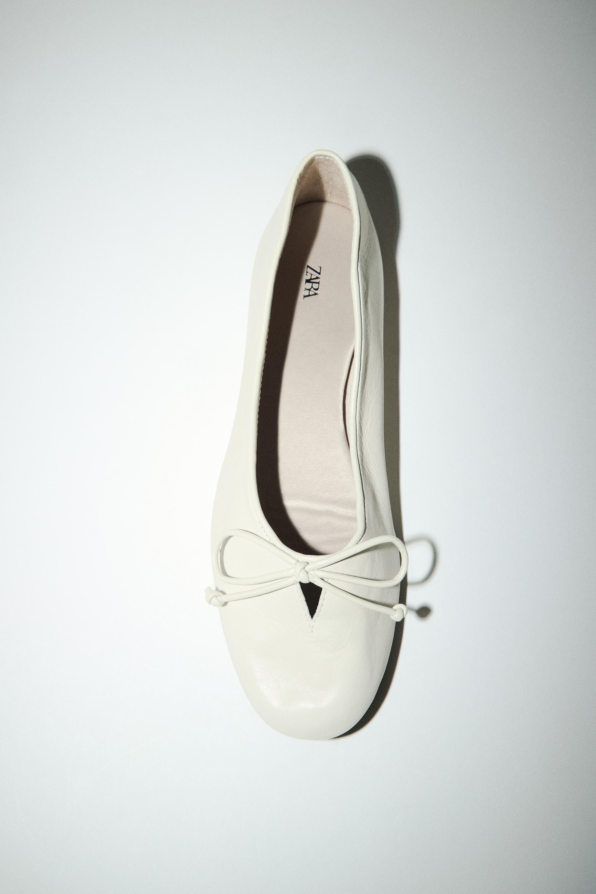 SOFT LEATHER BALLET FLATS WITH BOW