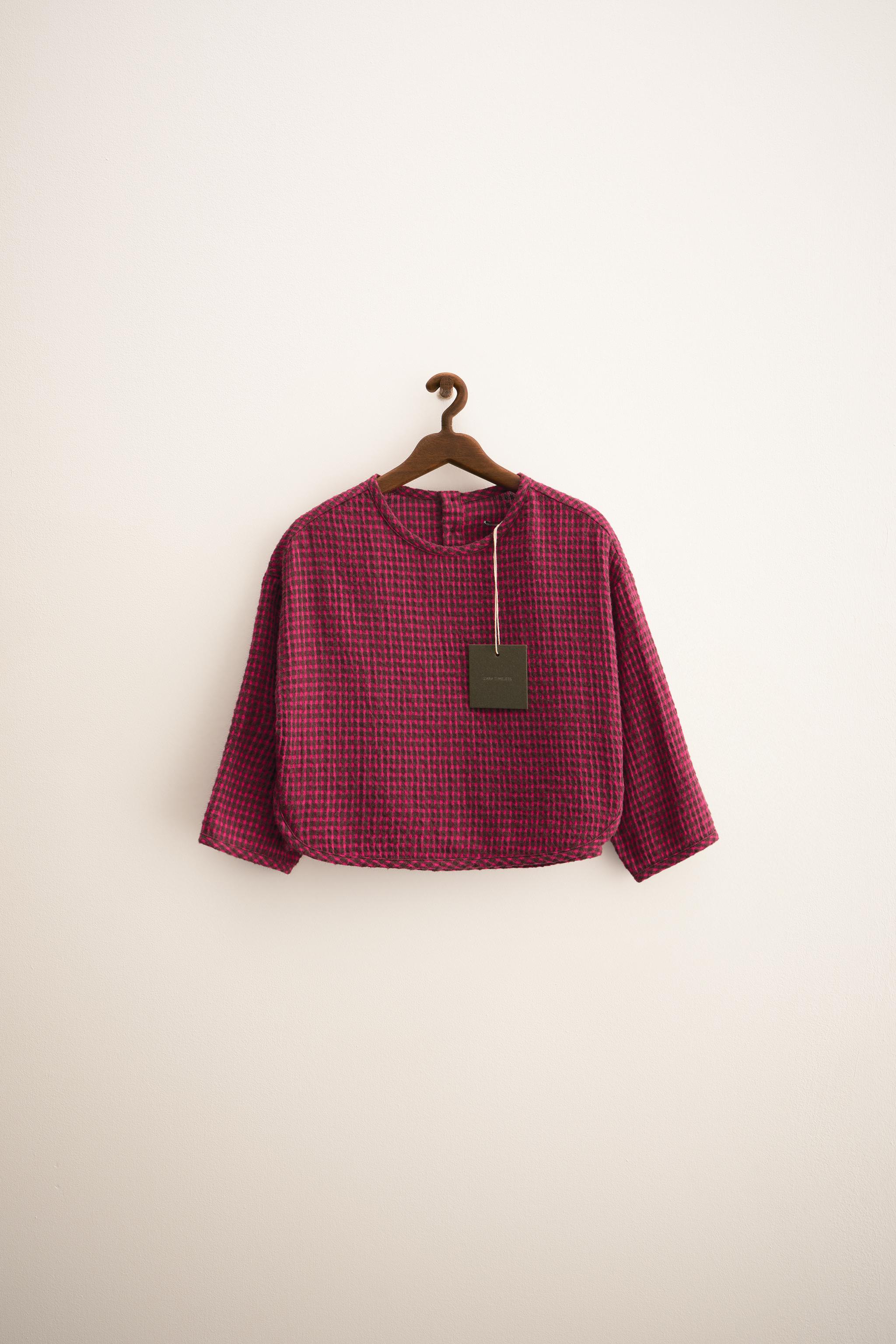 ZARA TIMELESS - PLAID PRINT BLOUSE