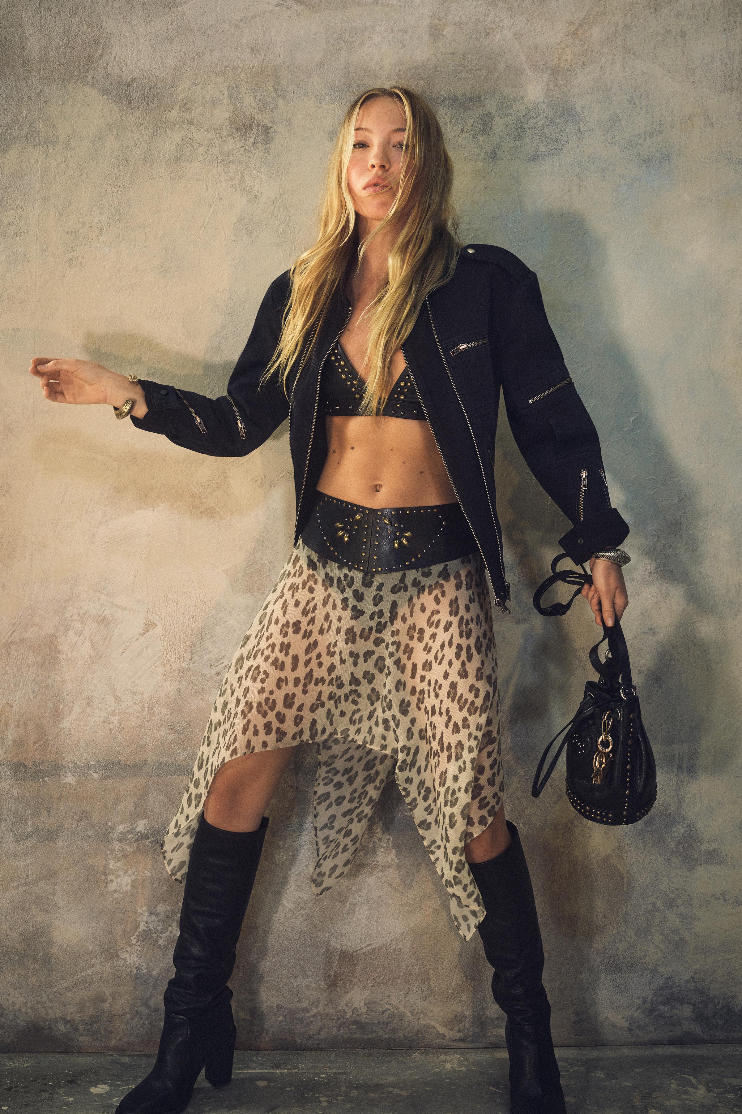 LEATHER BELT SKIRT KATE MOSS X ZARA