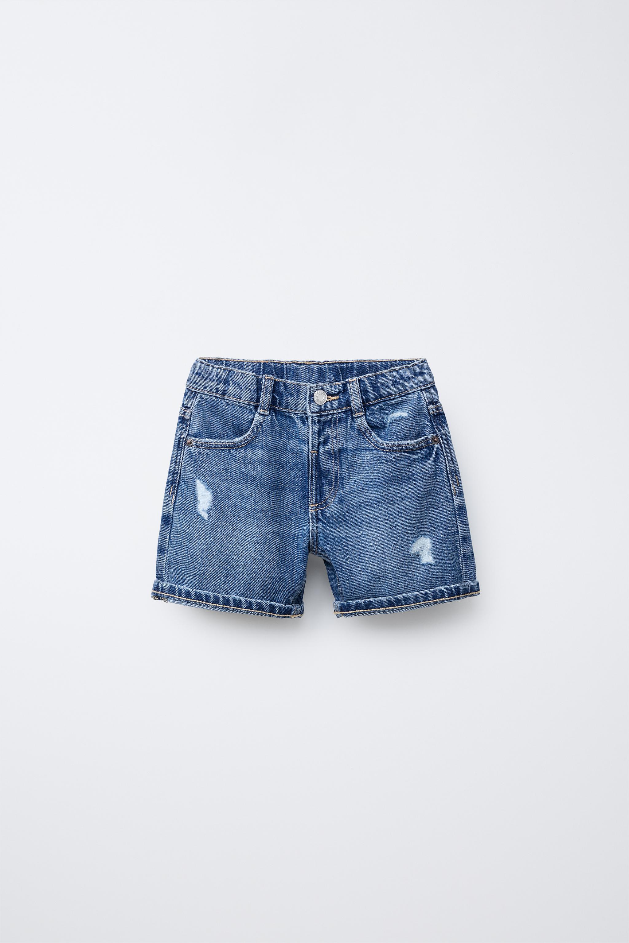 RIPPED DENIM SHORTS