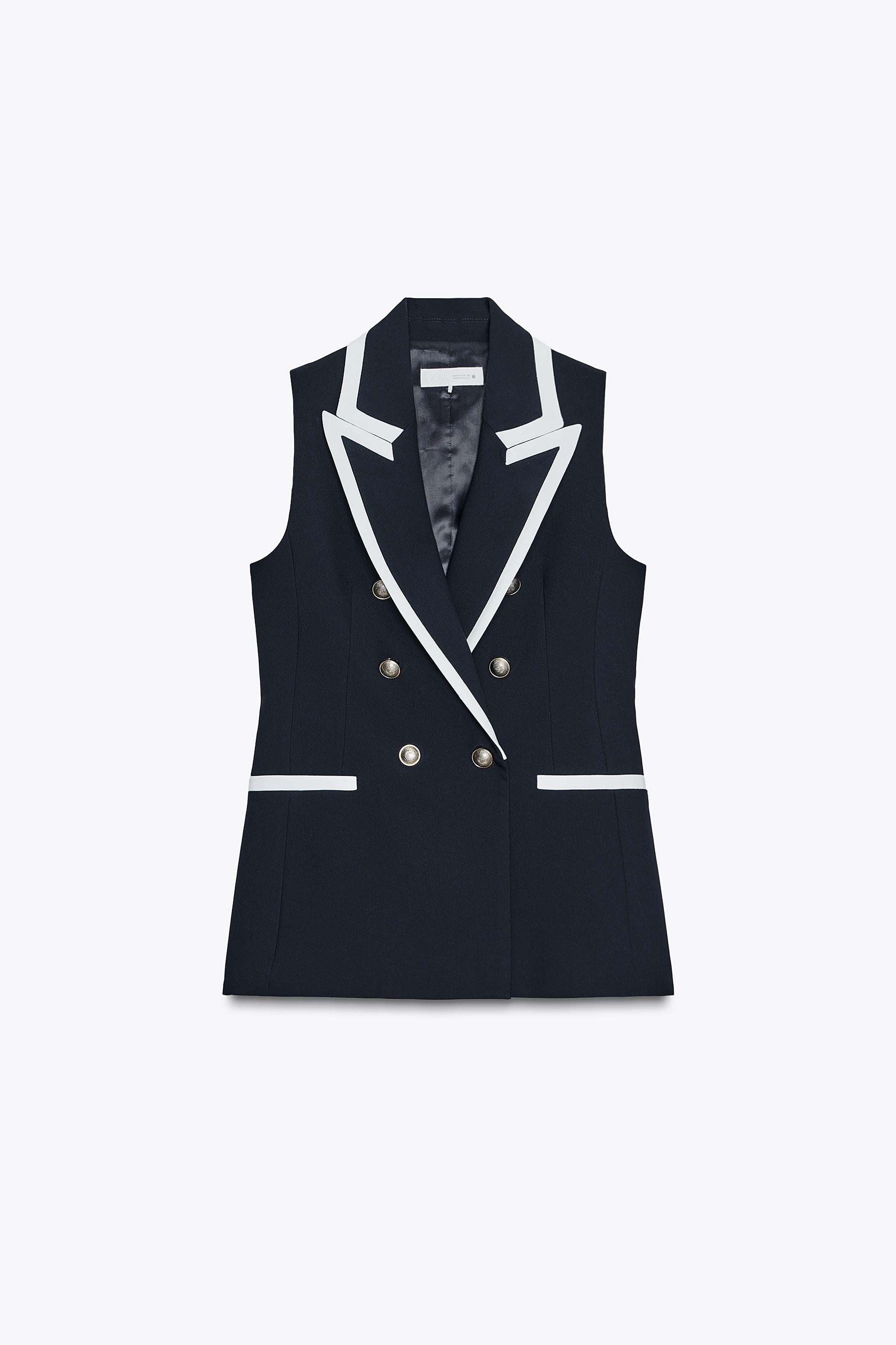 CONTRAST TRIM VEST
