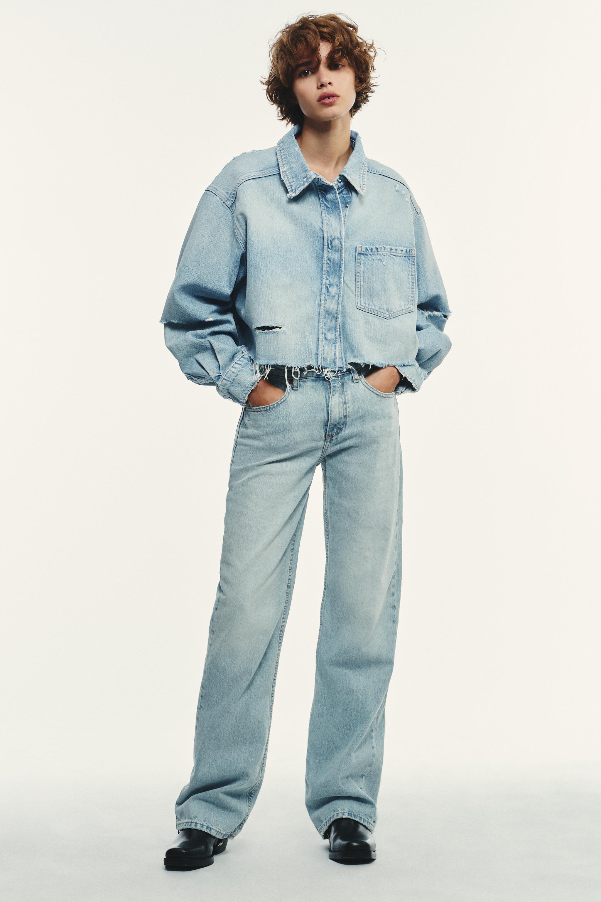TRF MID-RISE WIDE LEG JEANS