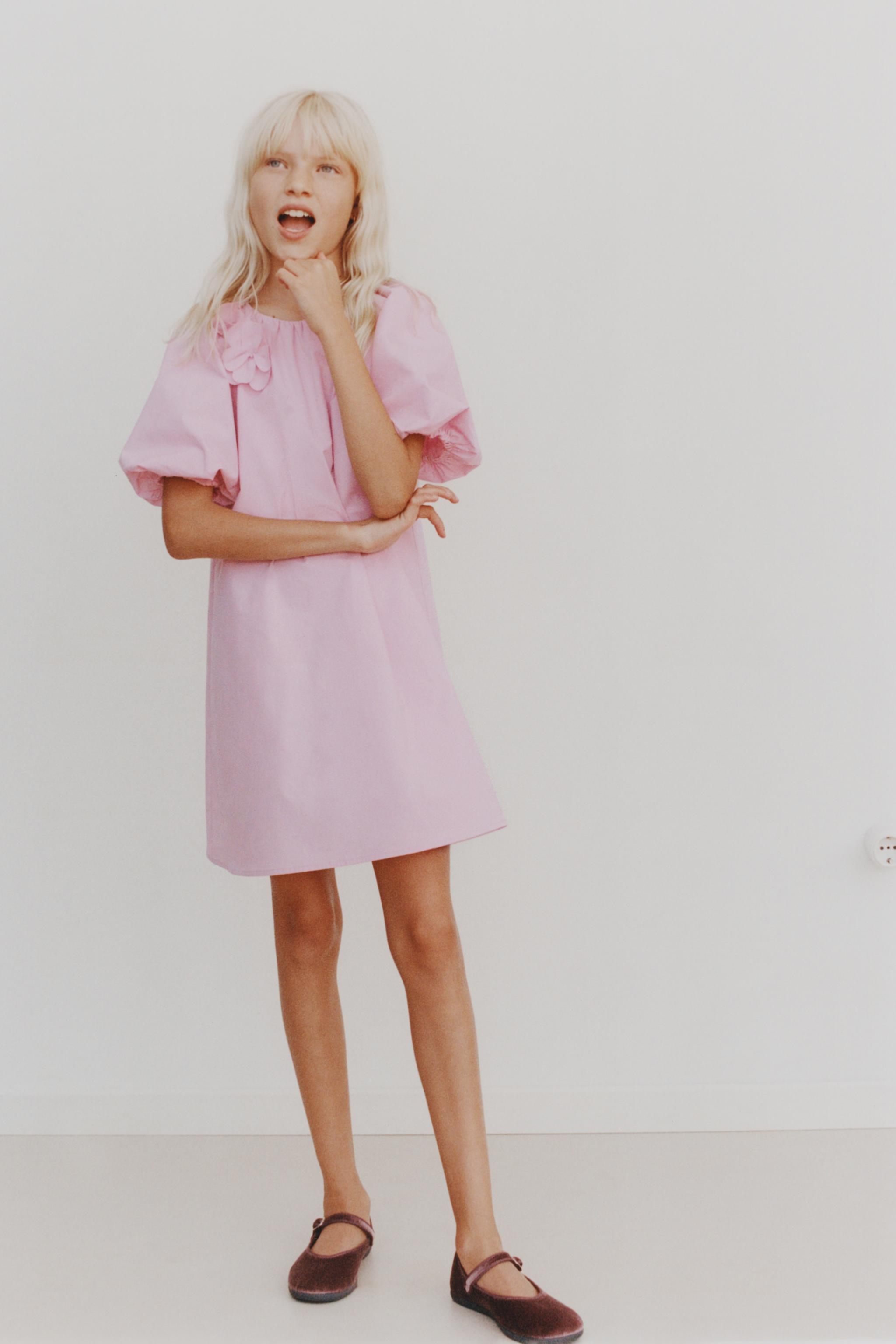 FLORAL POPLIN DRESS