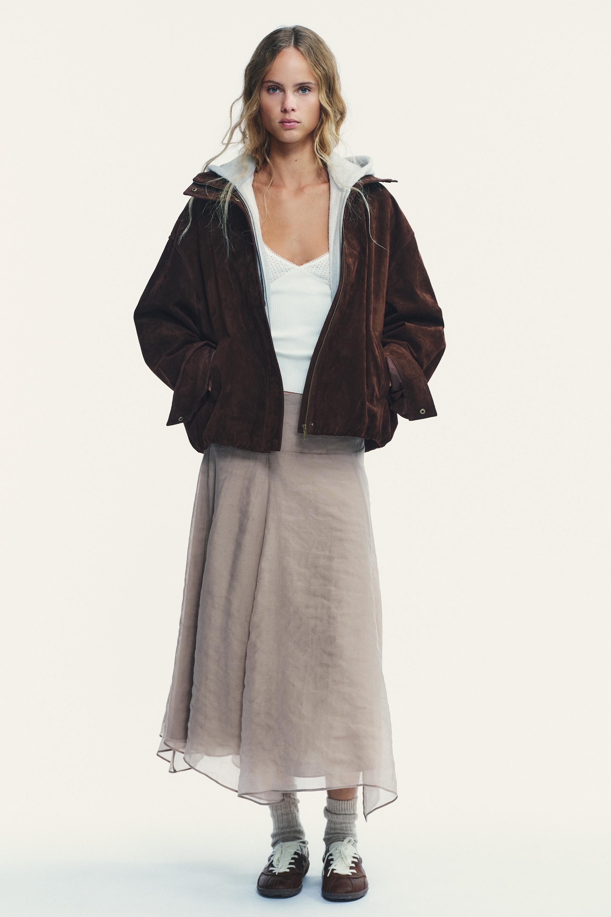 DOUBLE LAYER MIDI SKIRT