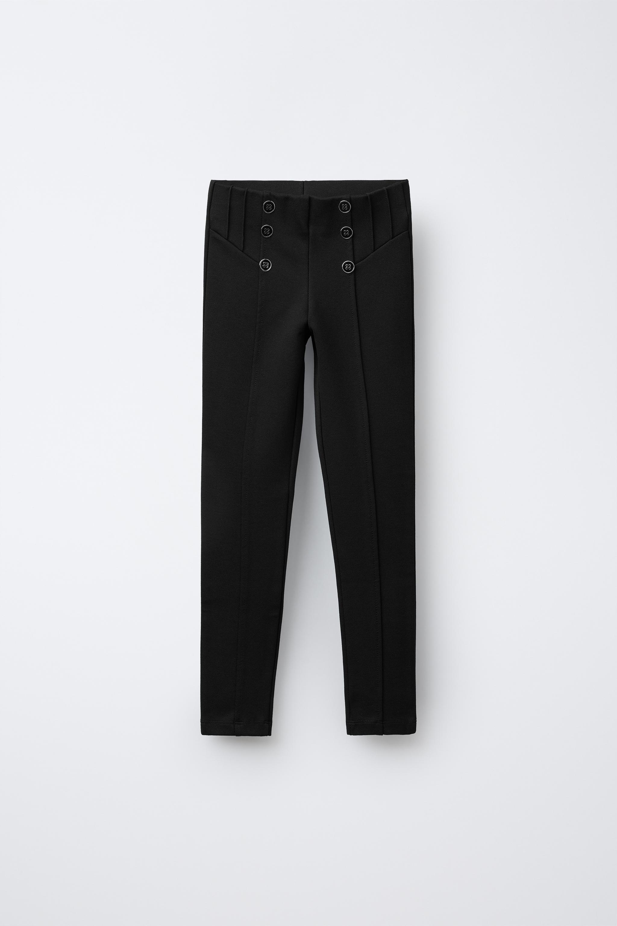 PONTE KNIT BUTTON LEGGINGS