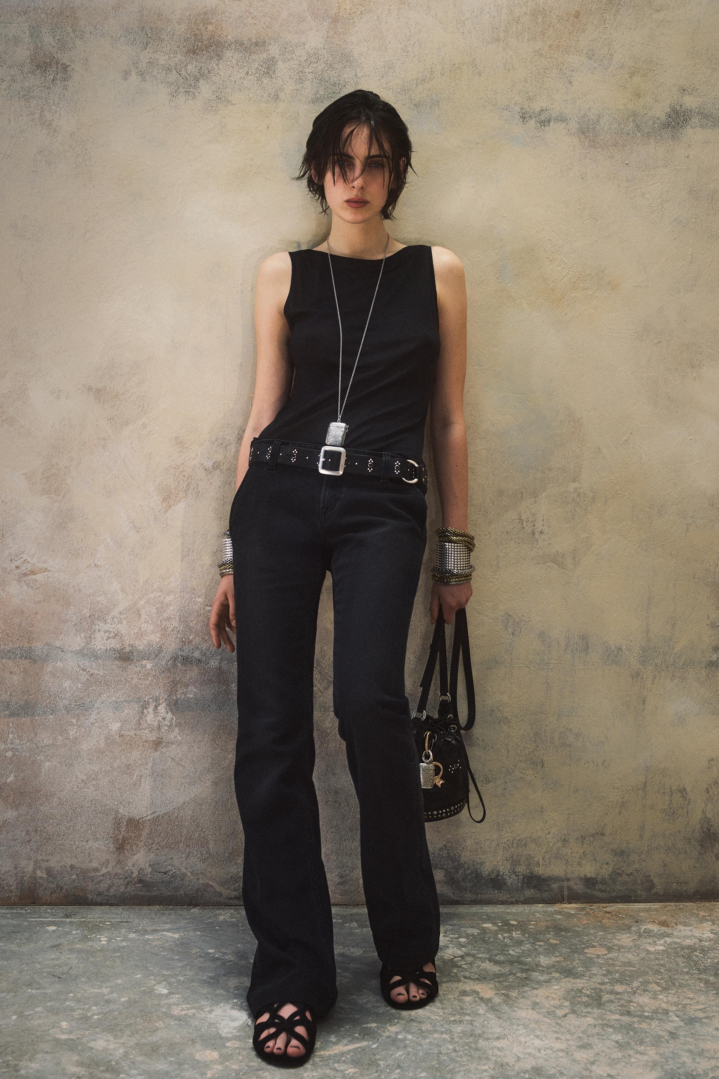 LOW-RISE FLARE JEANS KATE MOSS X ZARA