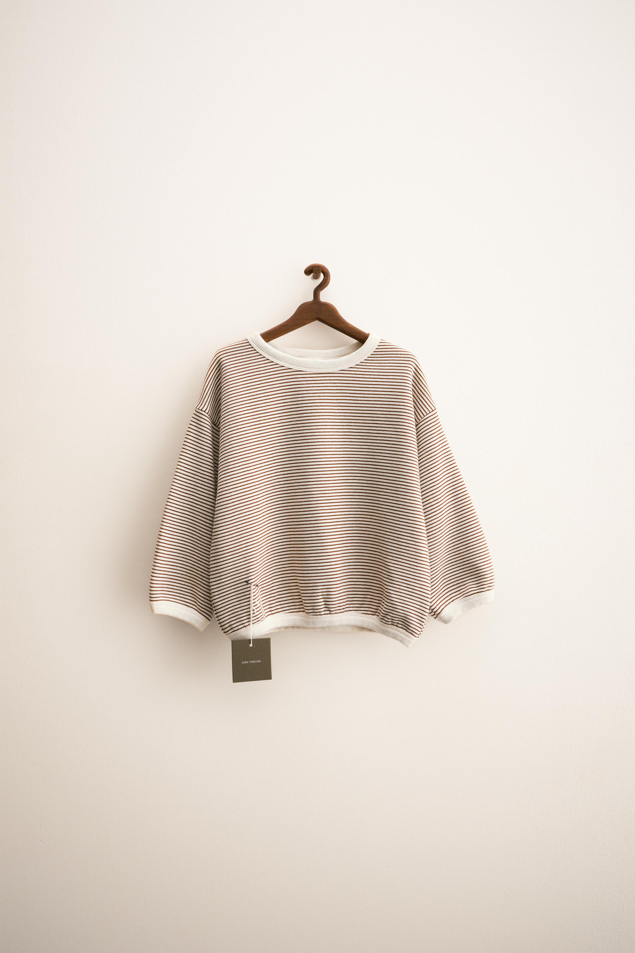 ZARA TIMELESS - FINE STRIPE SWEATSHIRT