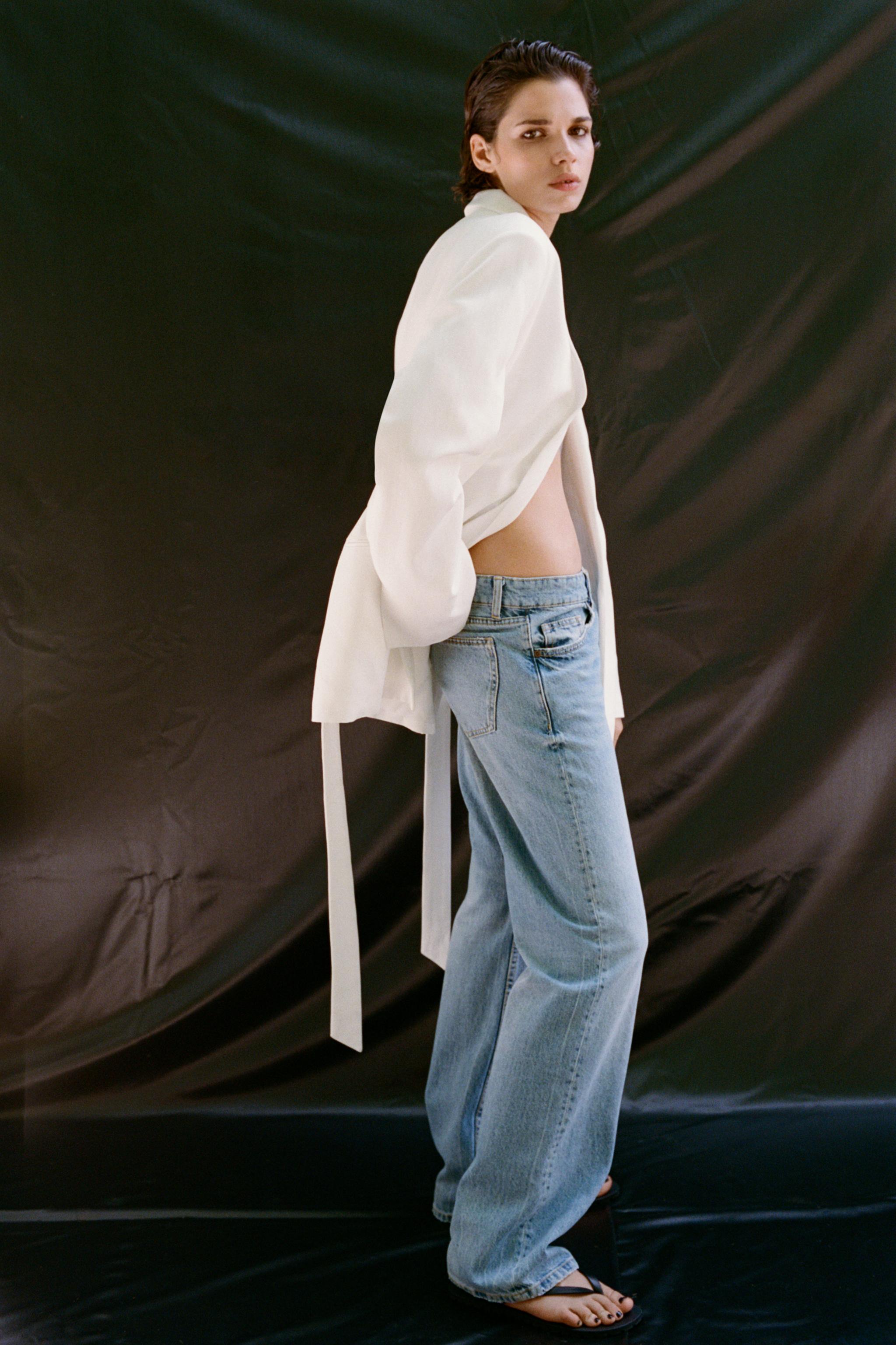 TRF WIDE LEG LOW RISE JEANS