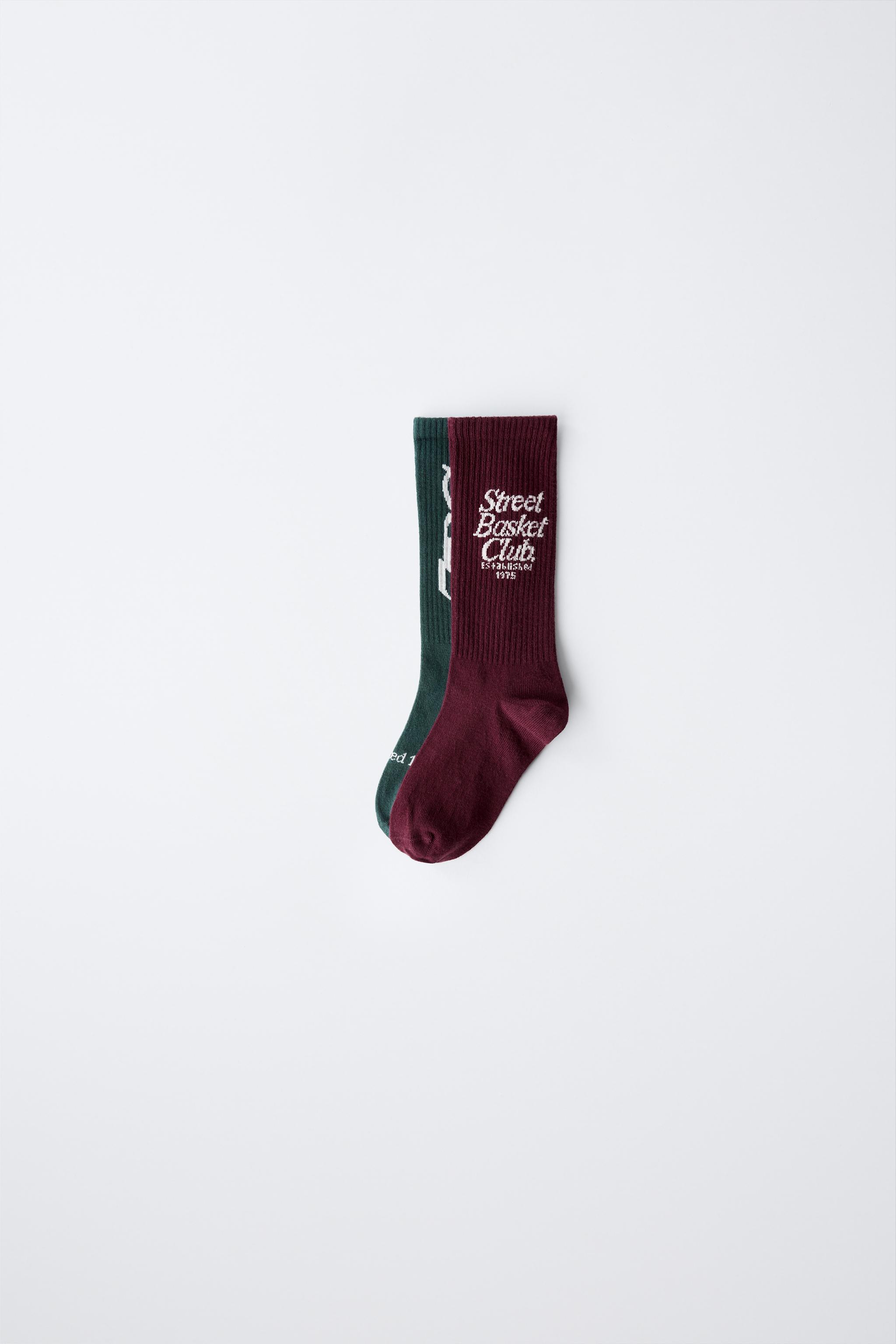 TWO-PACK OF TEXT SOCKS