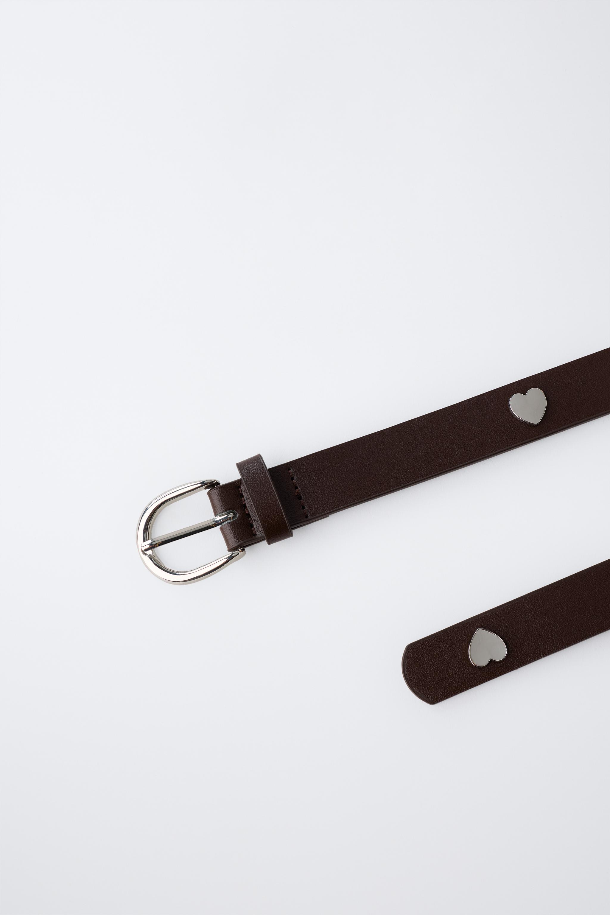 HEART STUD FAUX LEATHER BELT
