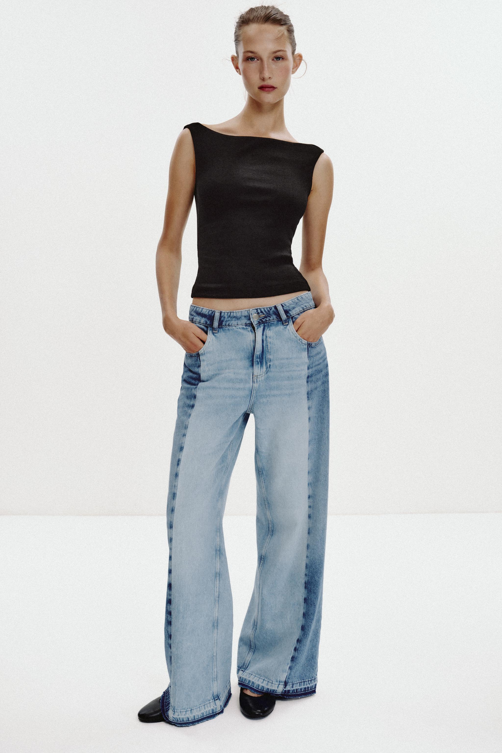 OFF-THE-SHOULDER RIBBED T-SHIRT