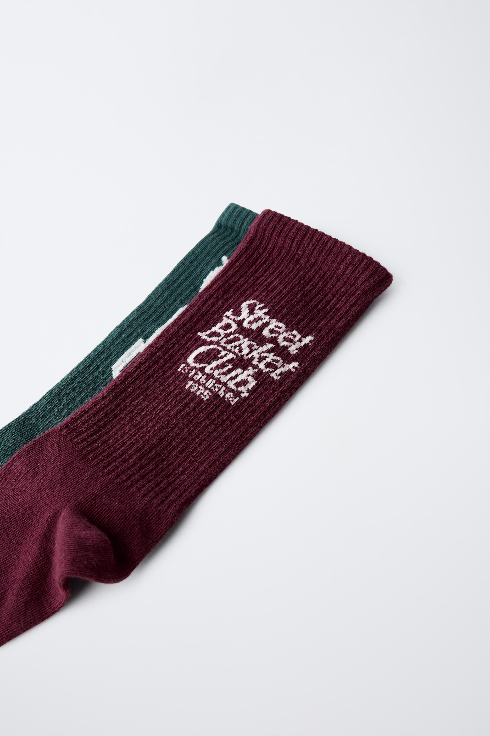 TWO-PACK OF TEXT SOCKS