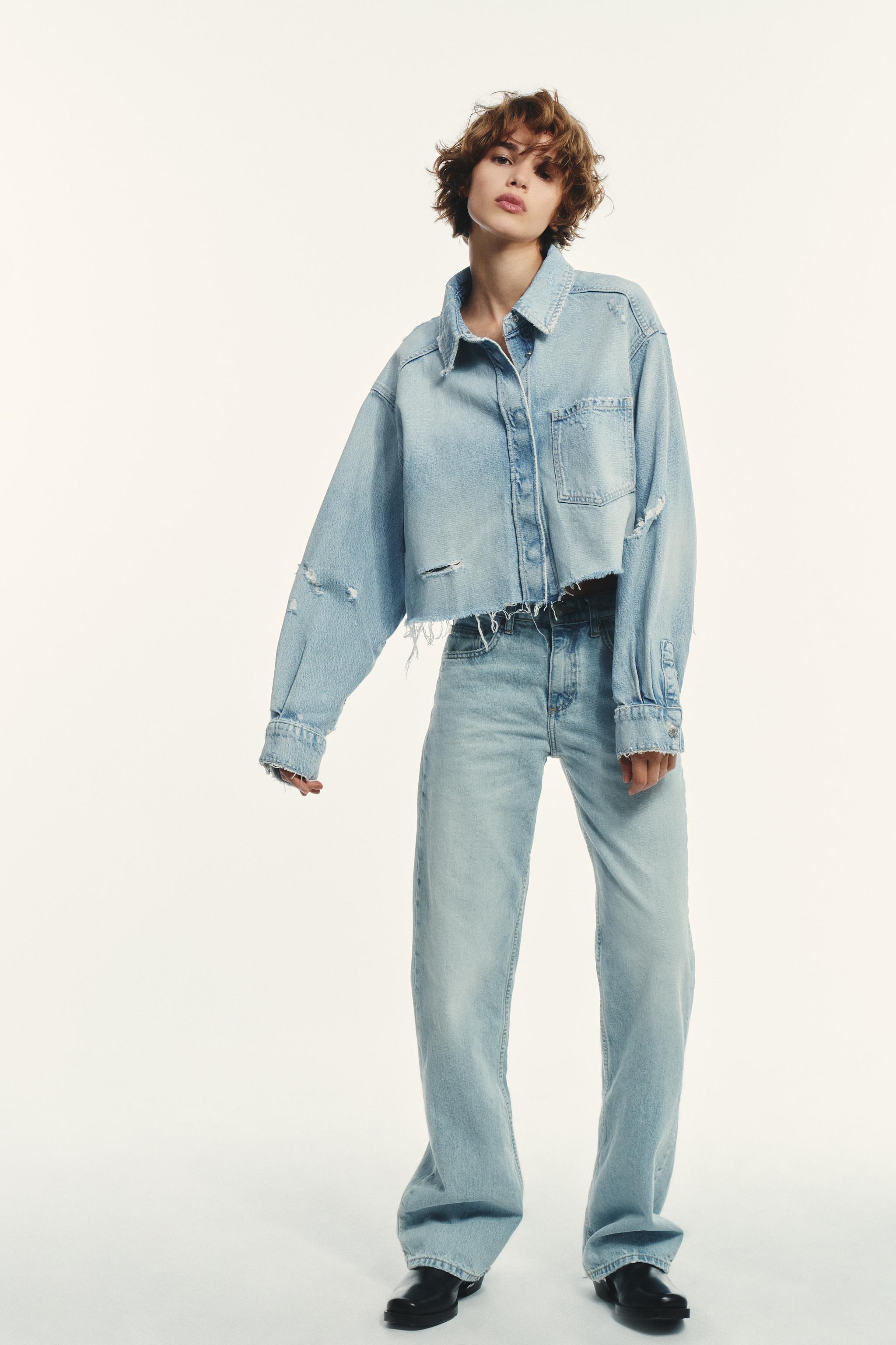 TRF MID-RISE WIDE LEG JEANS