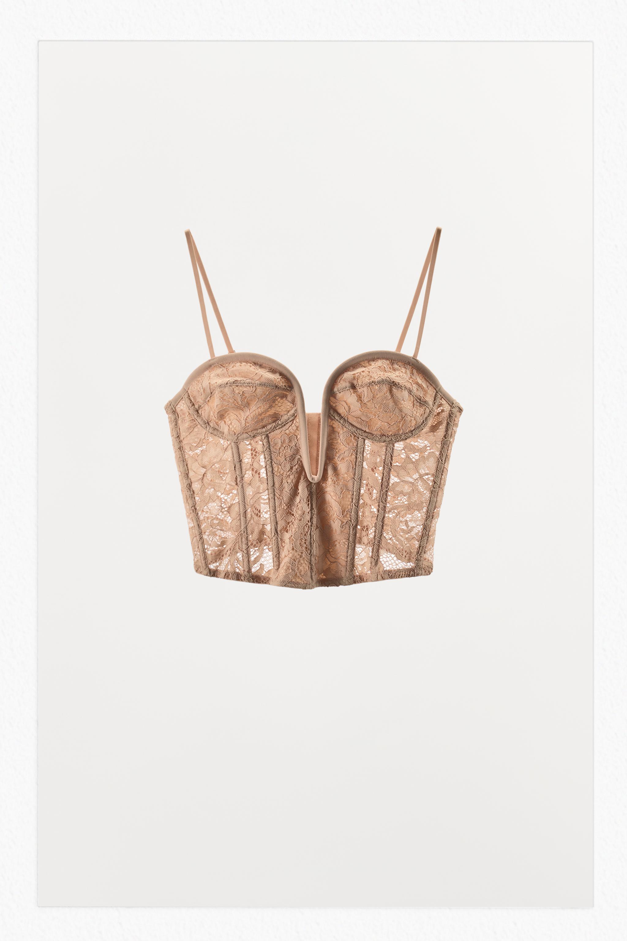 LACE NECKLINE CORSET