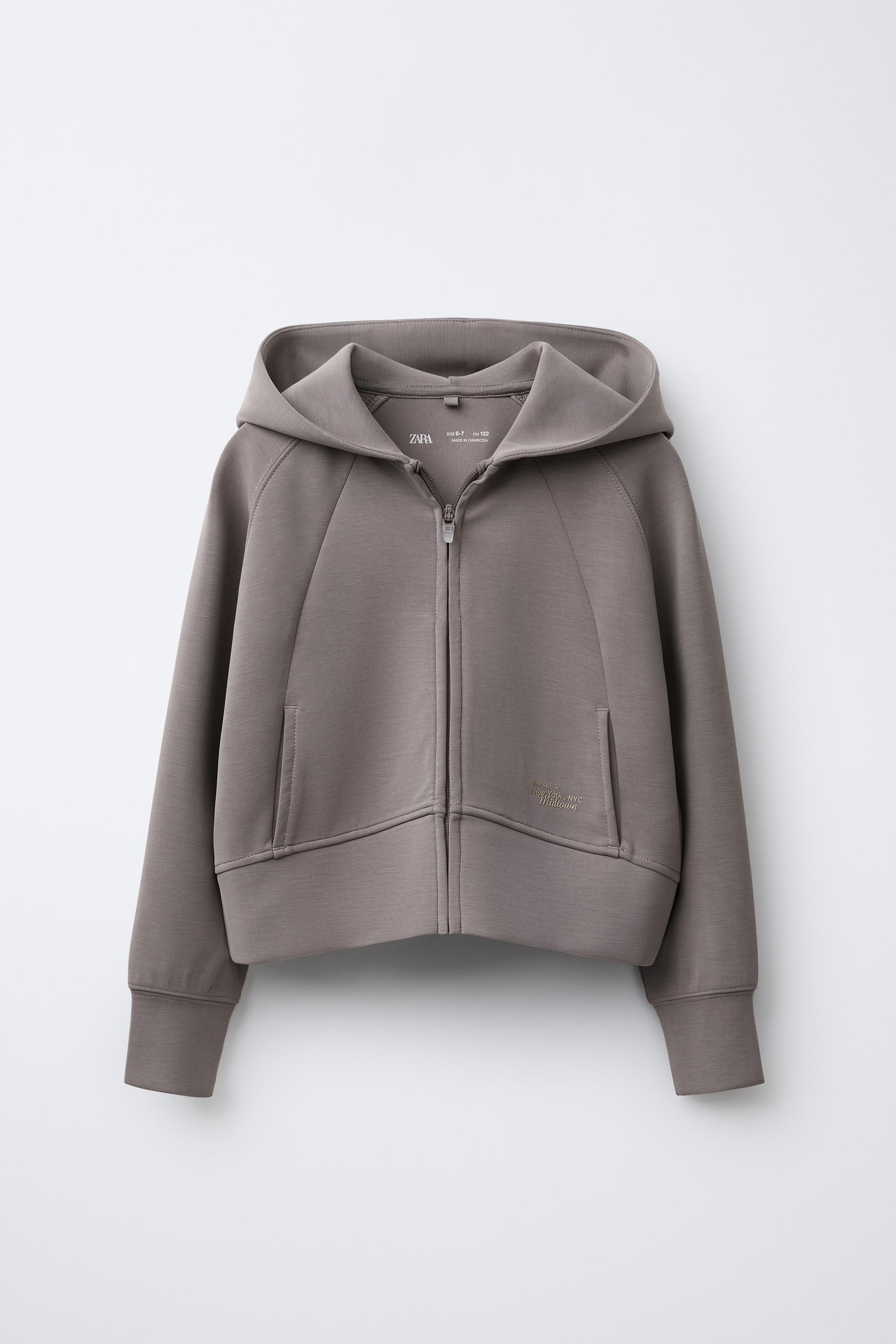 TEXT ZIPPER JACKET WITH MODAL