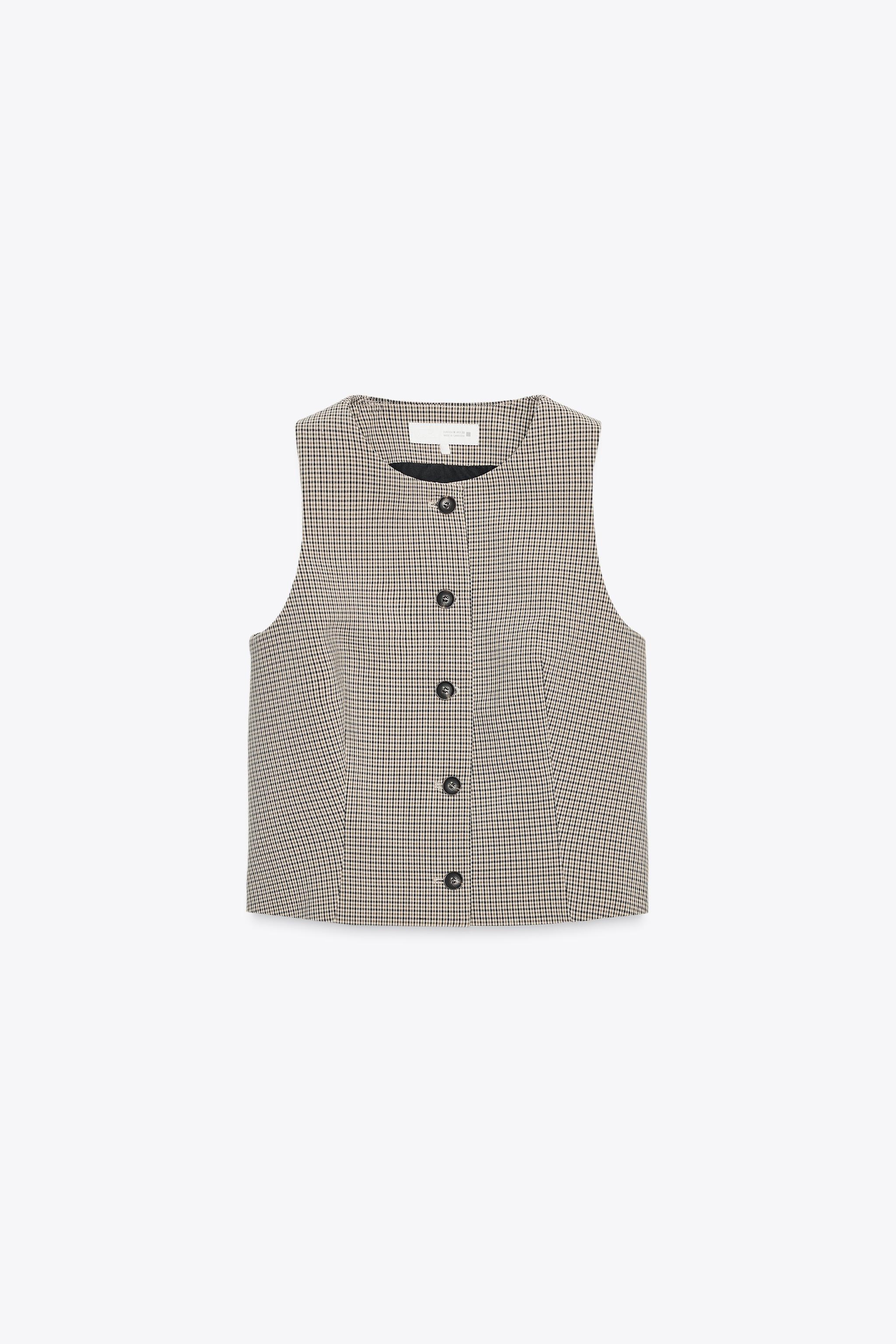 PLAID VEST