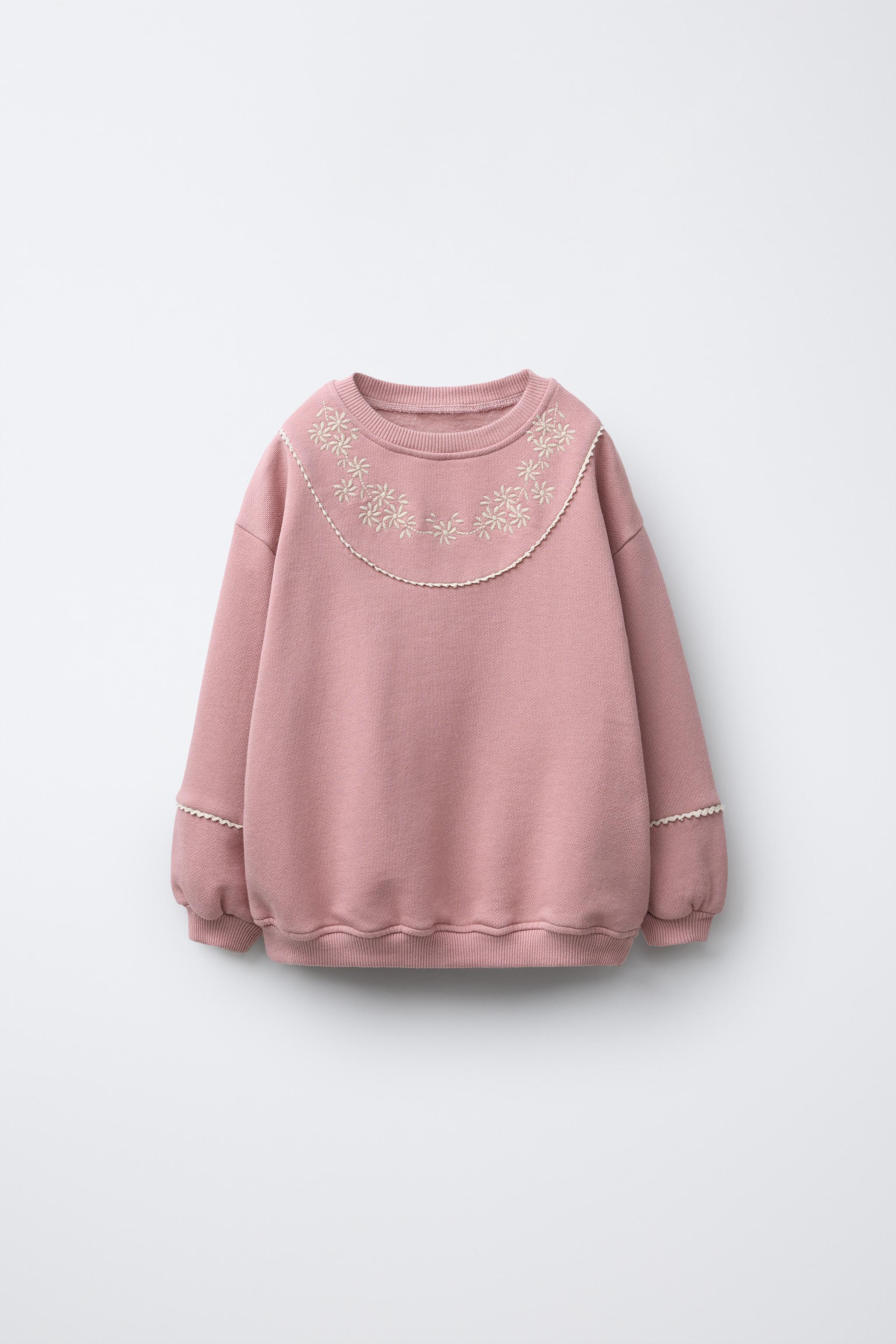 FLORAL EMBROIDERY SWEATSHIRT