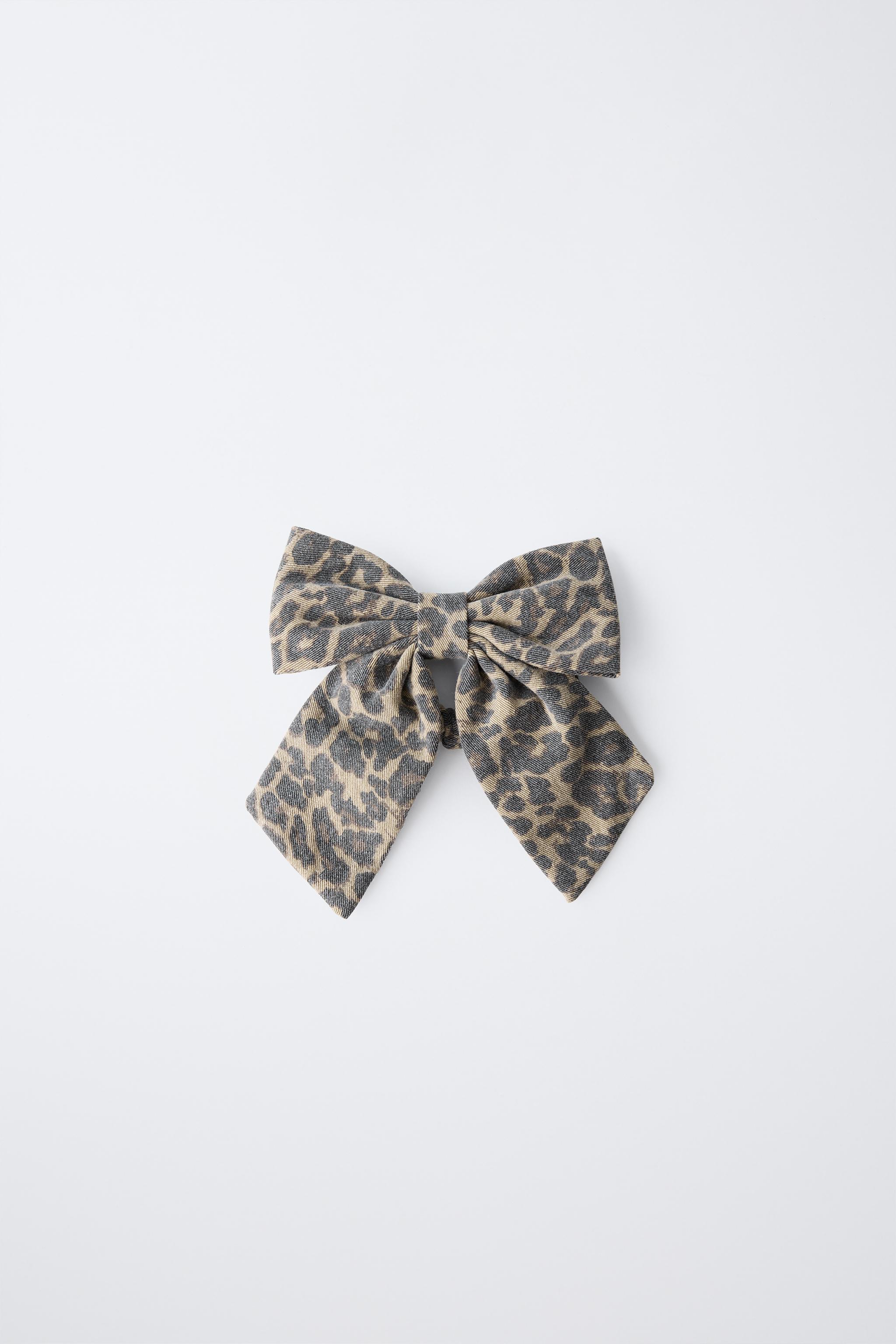 ANIMAL PRINT BOW HAIR TIE