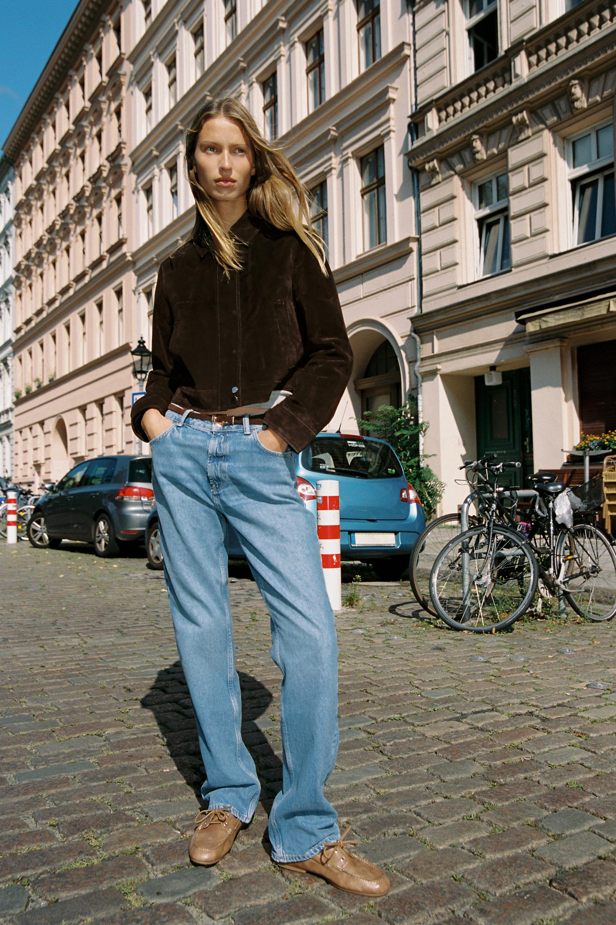 Z1975 90'S HIGH-WAISTED STRAIGHT BELTED JEANS