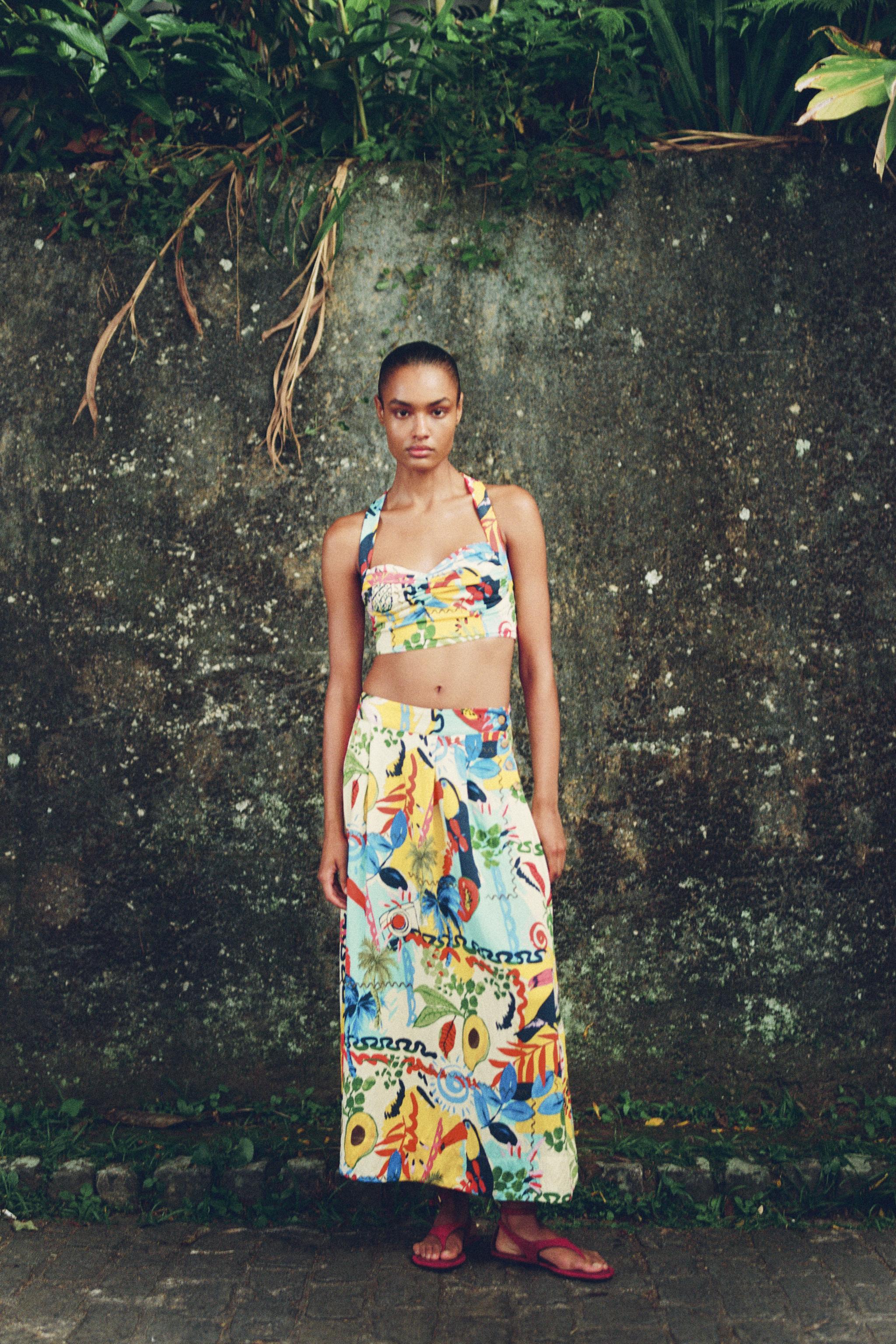 PRINTED CROP TOP