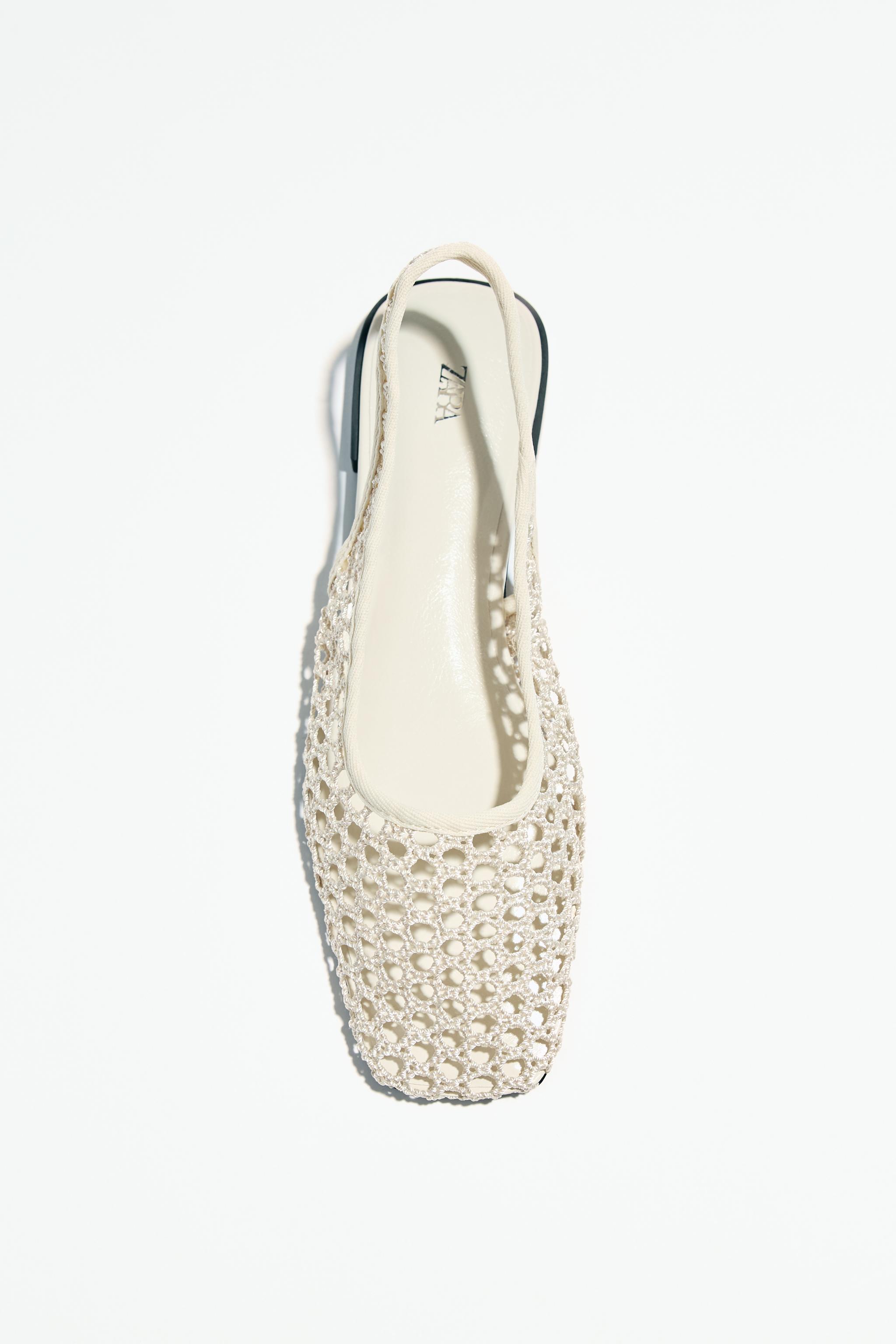 MESH SLINGBACK BALLET FLATS