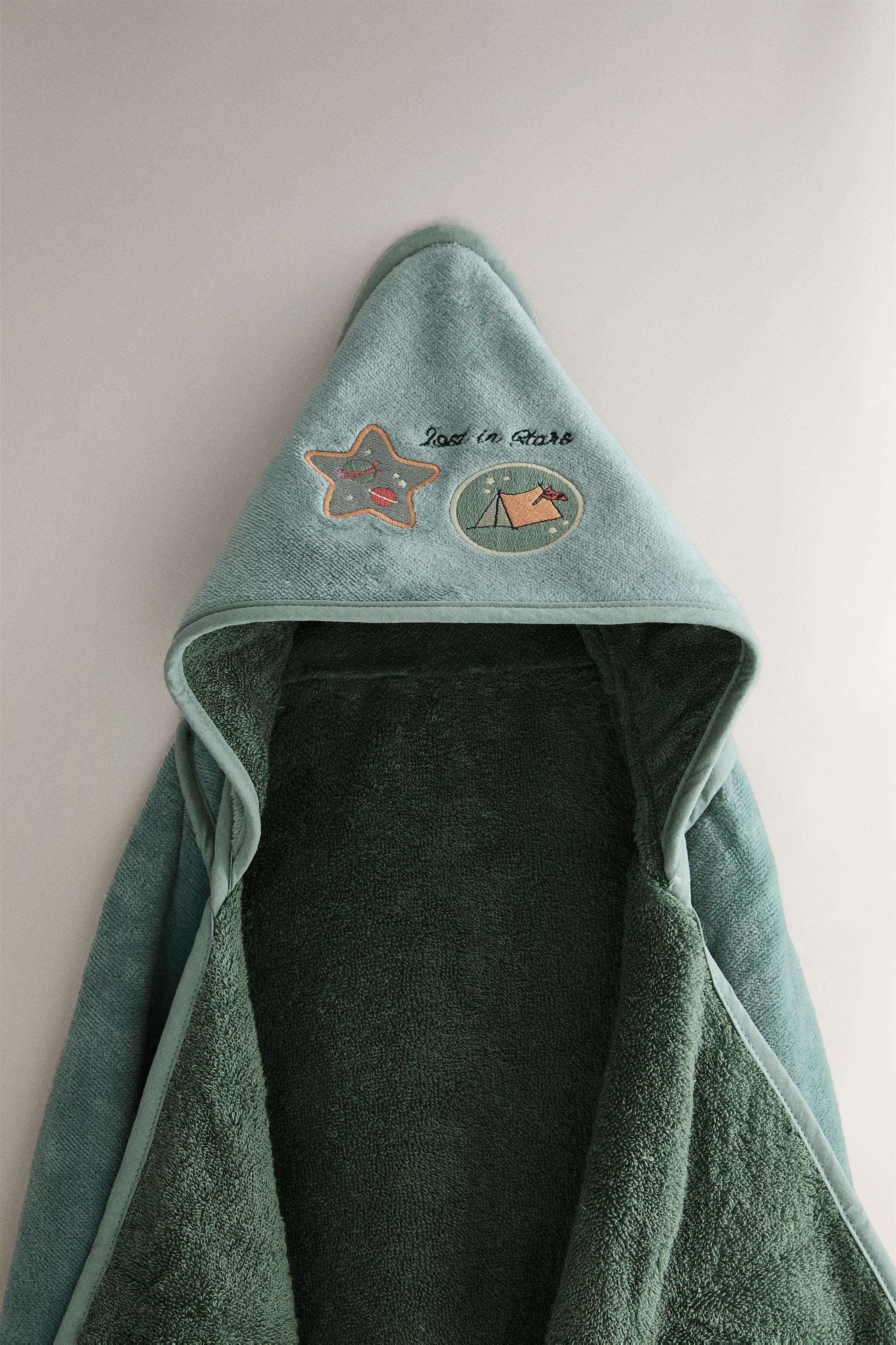 HOODED BABY BATH SPACE TOWEL