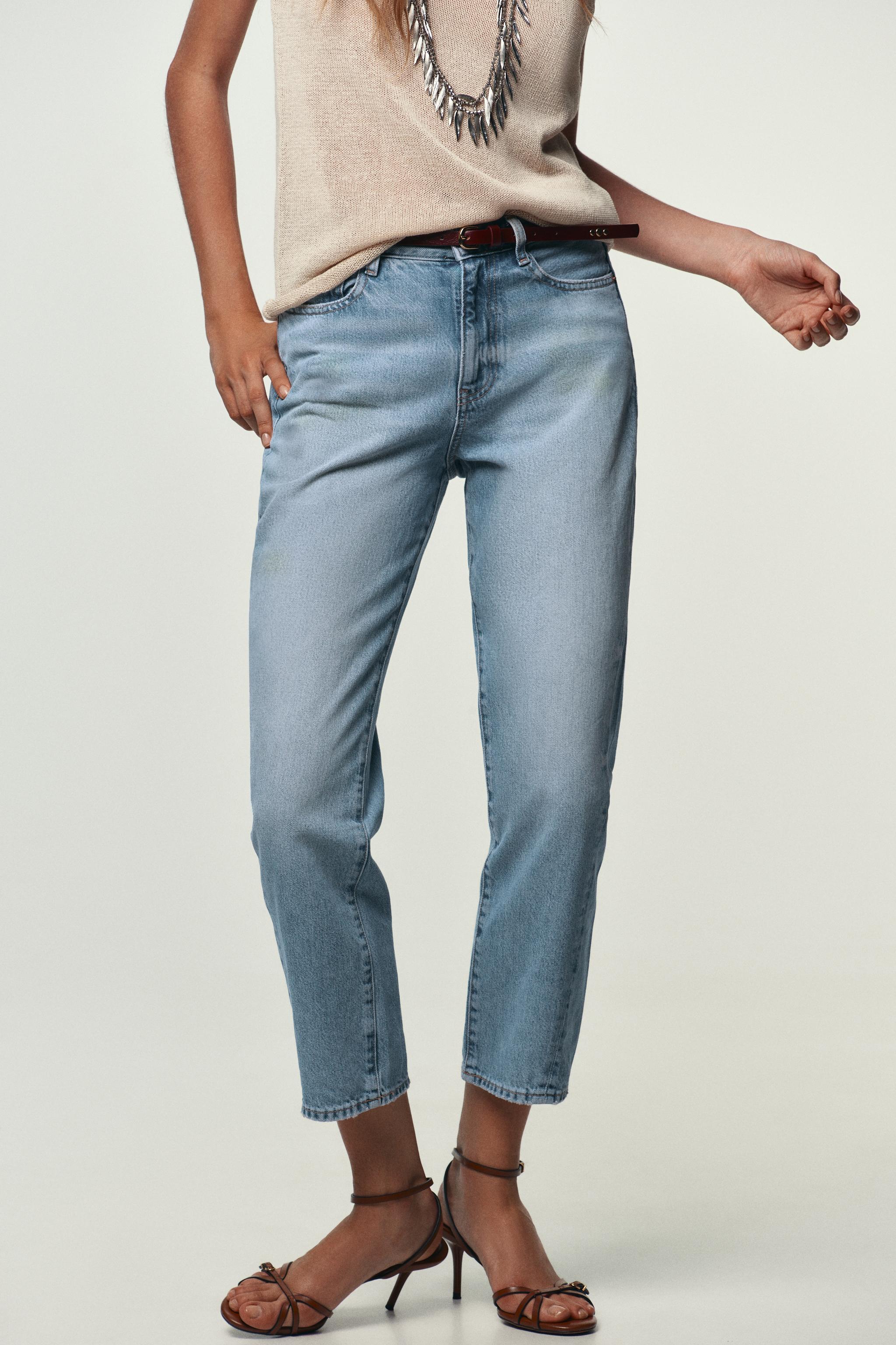 Z1975 NEW MOM FIT VINTAGE LOOK HIGH WAIST JEANS WITH BELT