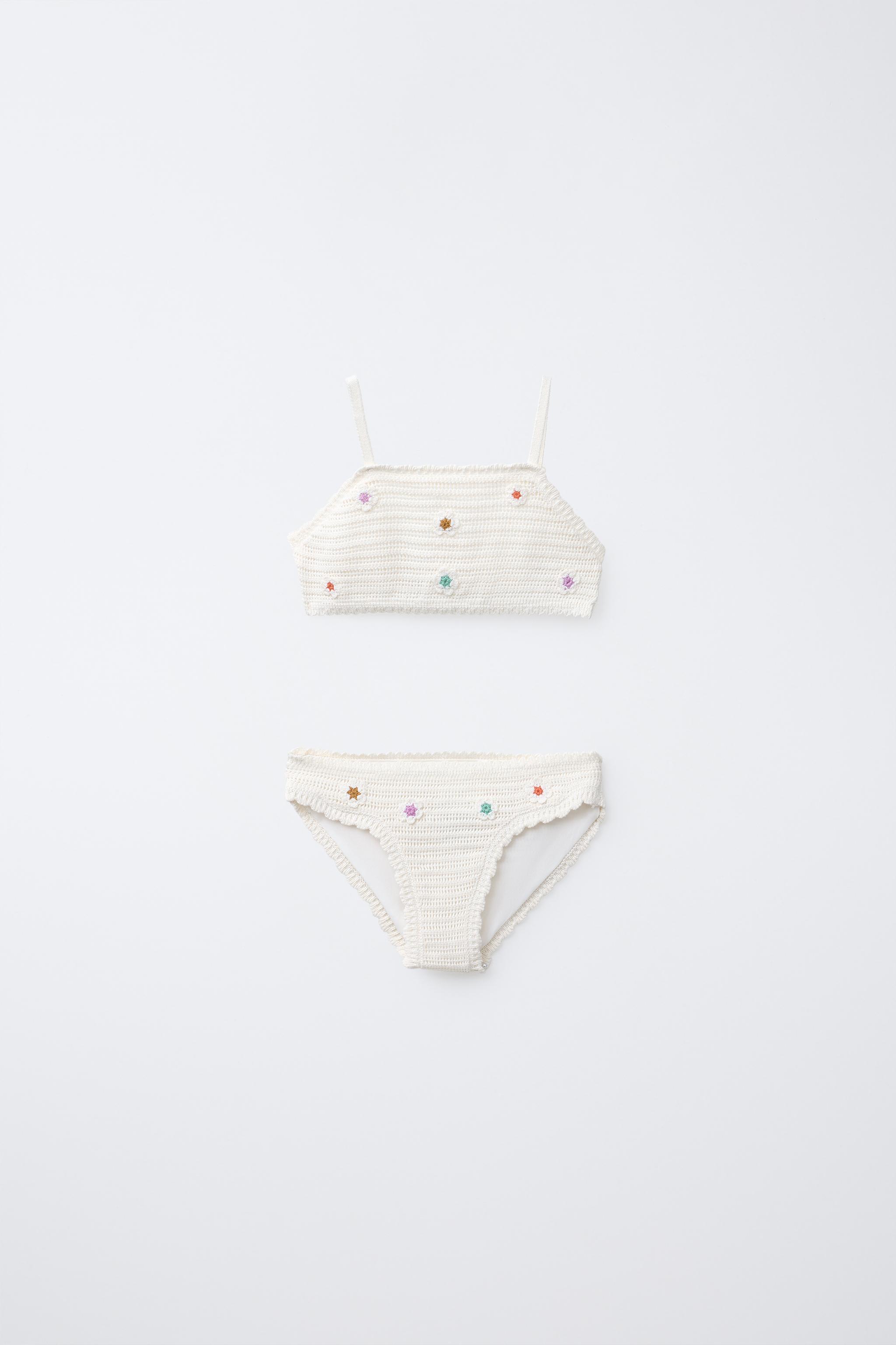 6-14 YEARS/ CROCHET FLOWER BIKINI