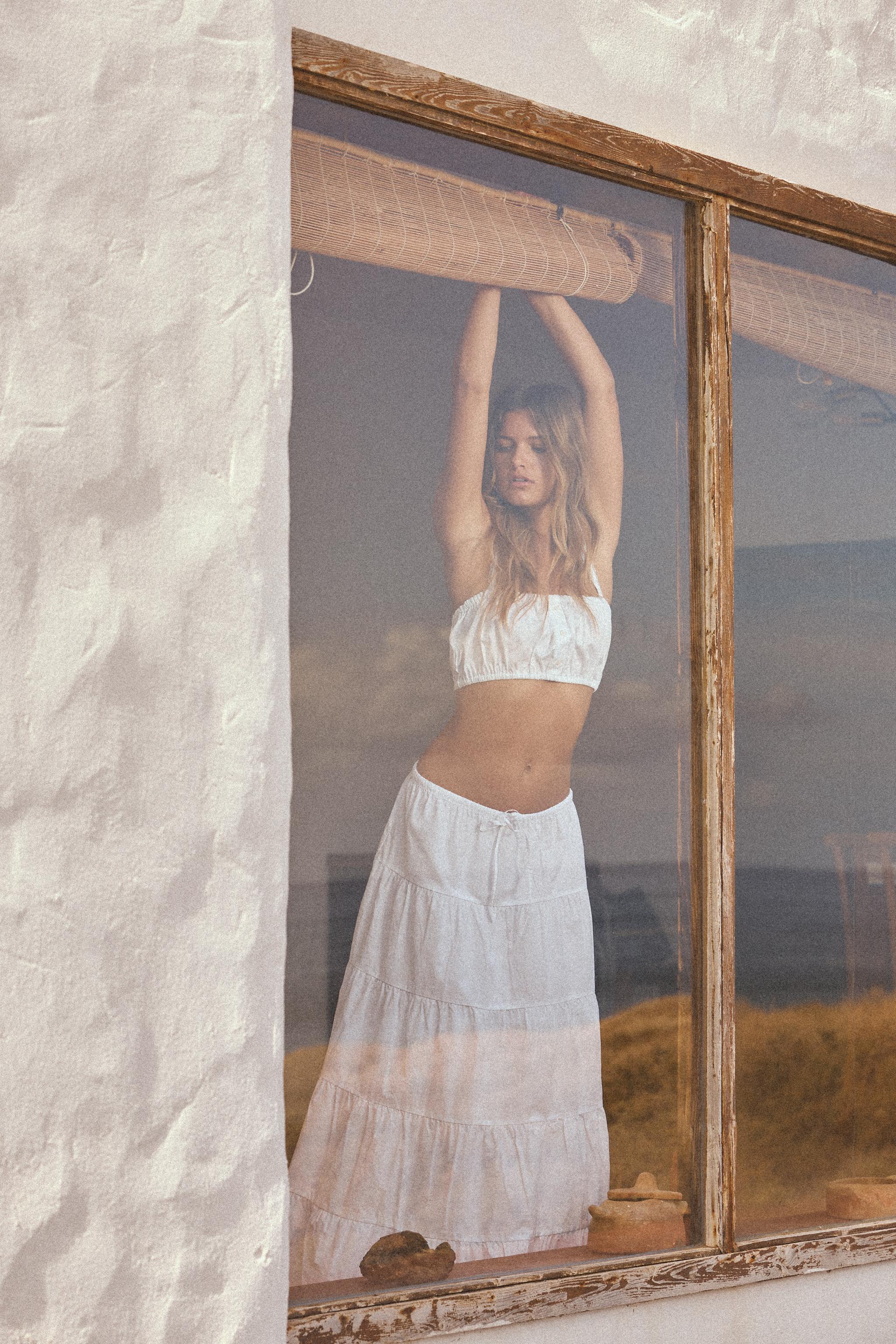 TIERED MAXI SKIRT