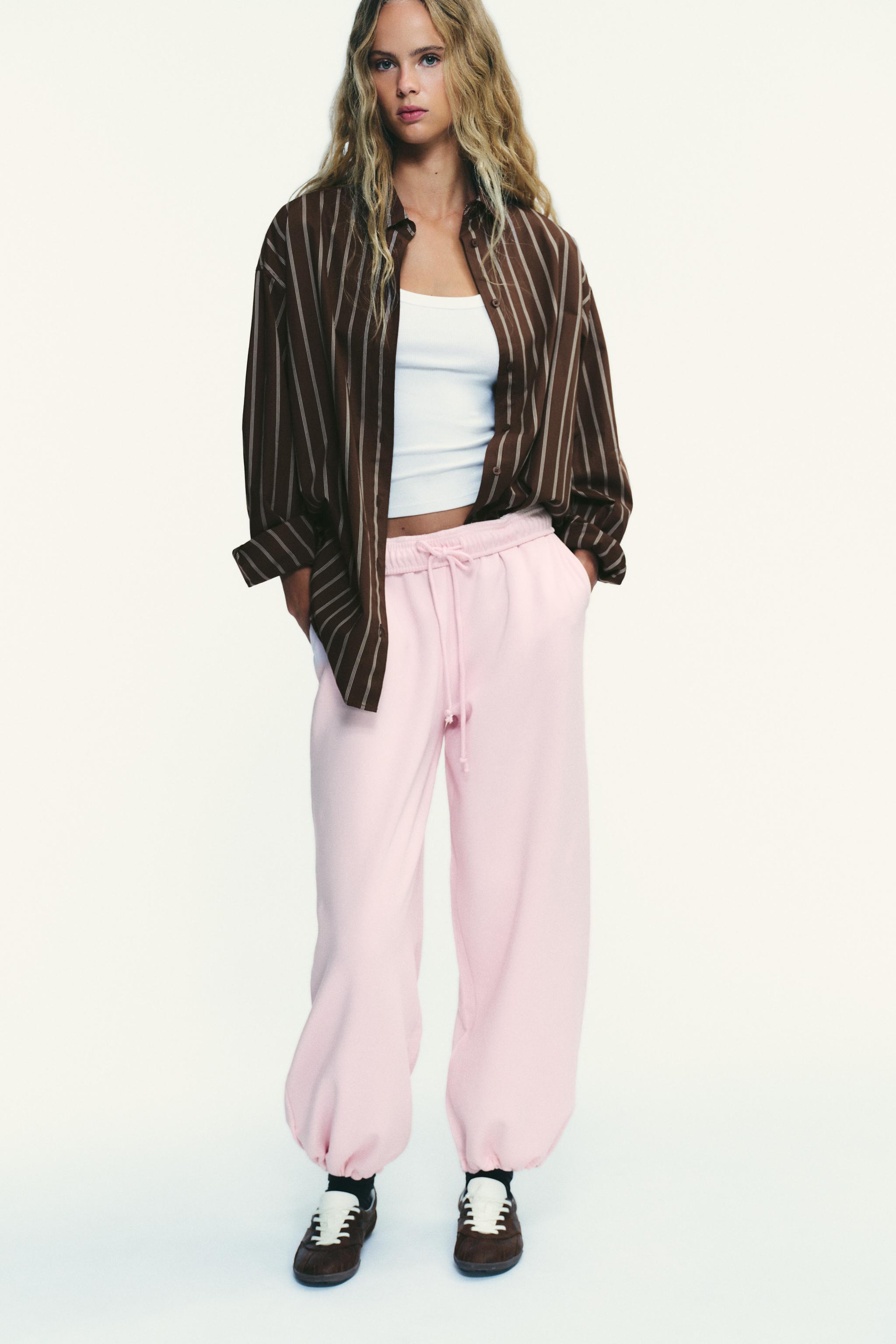 ADJUSTABLE HEM STRAIGHT BASIC FLEECE PANTS