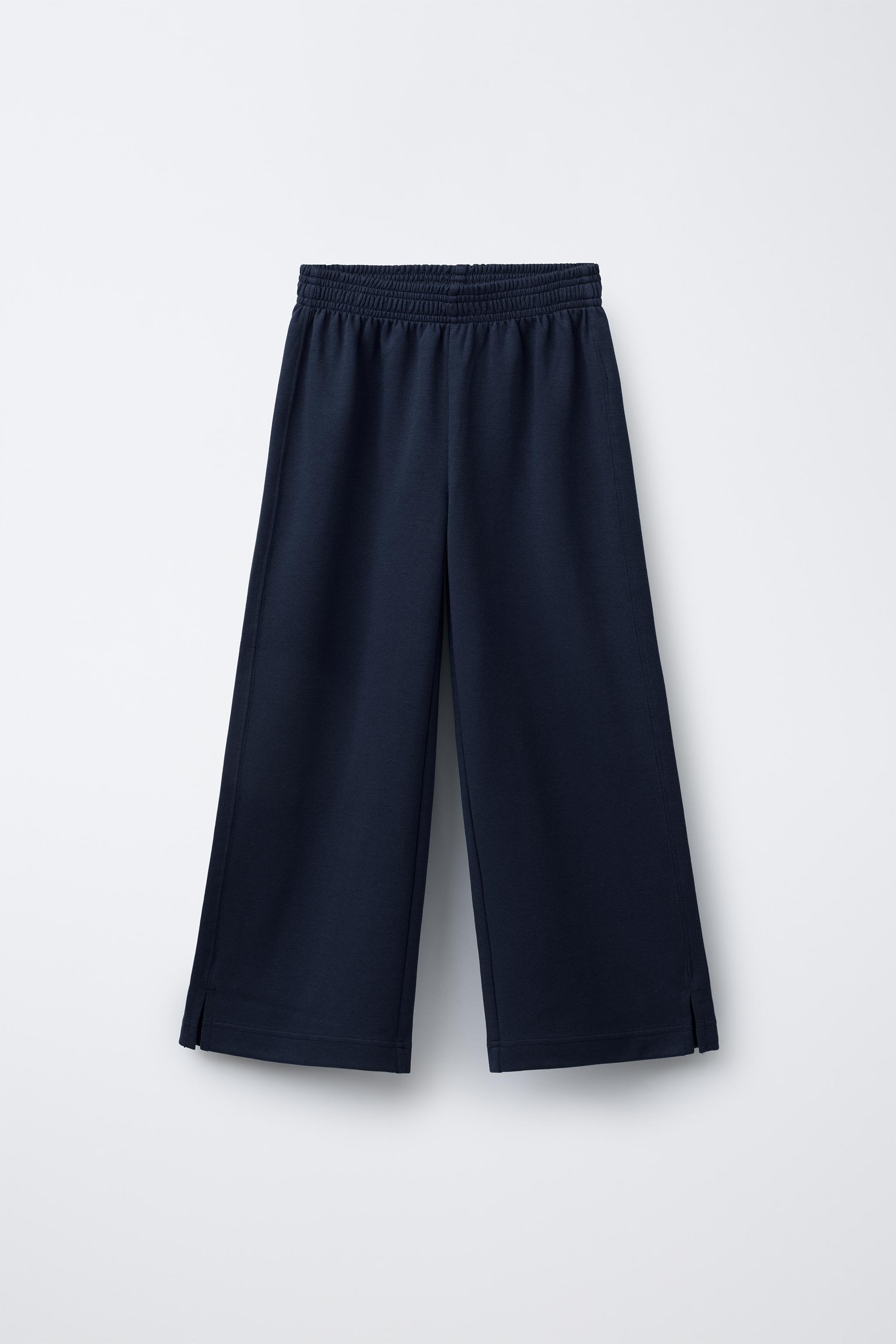 INTERLOCK WIDE LEG PANTS