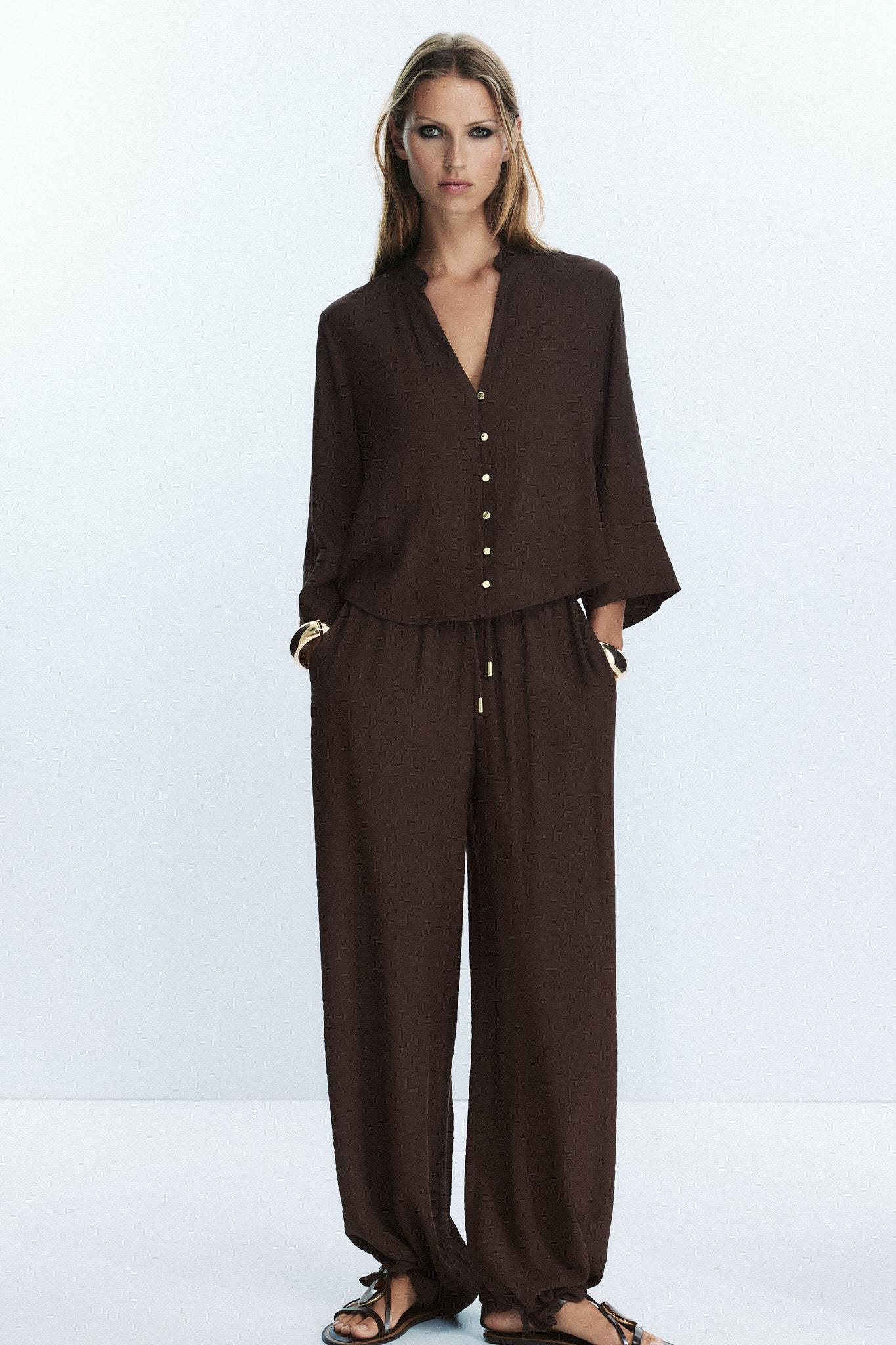 COTTON GAUZE BLOUSE