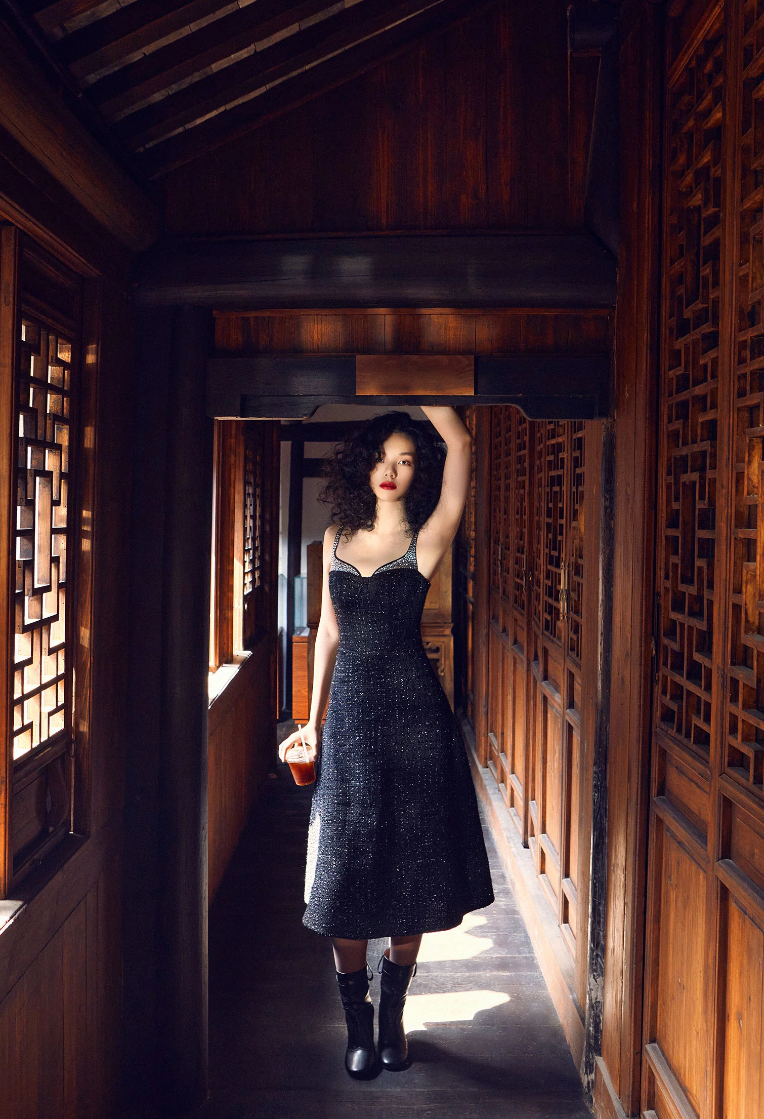 Evelisse Tweed Midi Dress