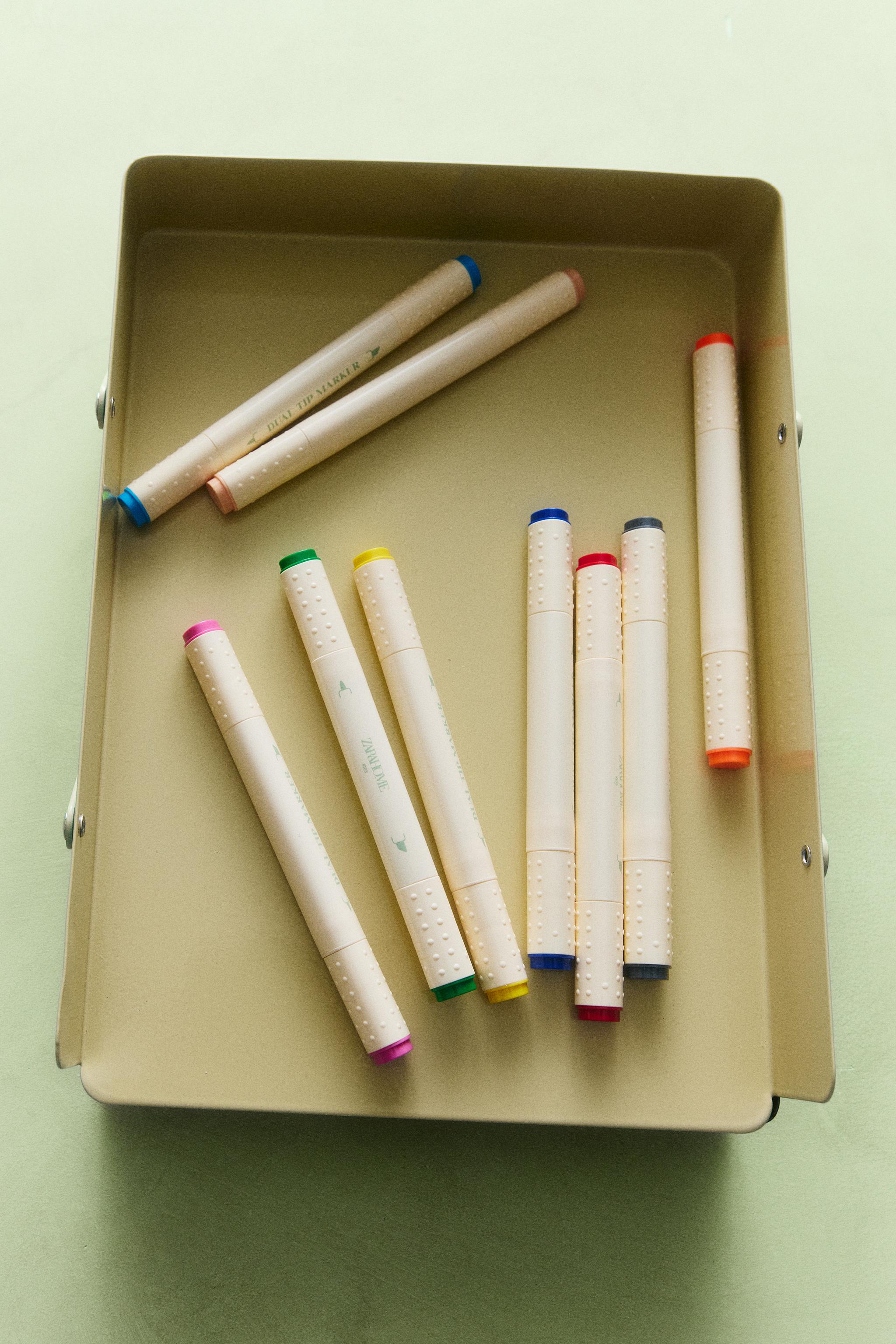 DOUBLE TIPPED MARKERS (SET OF 12)