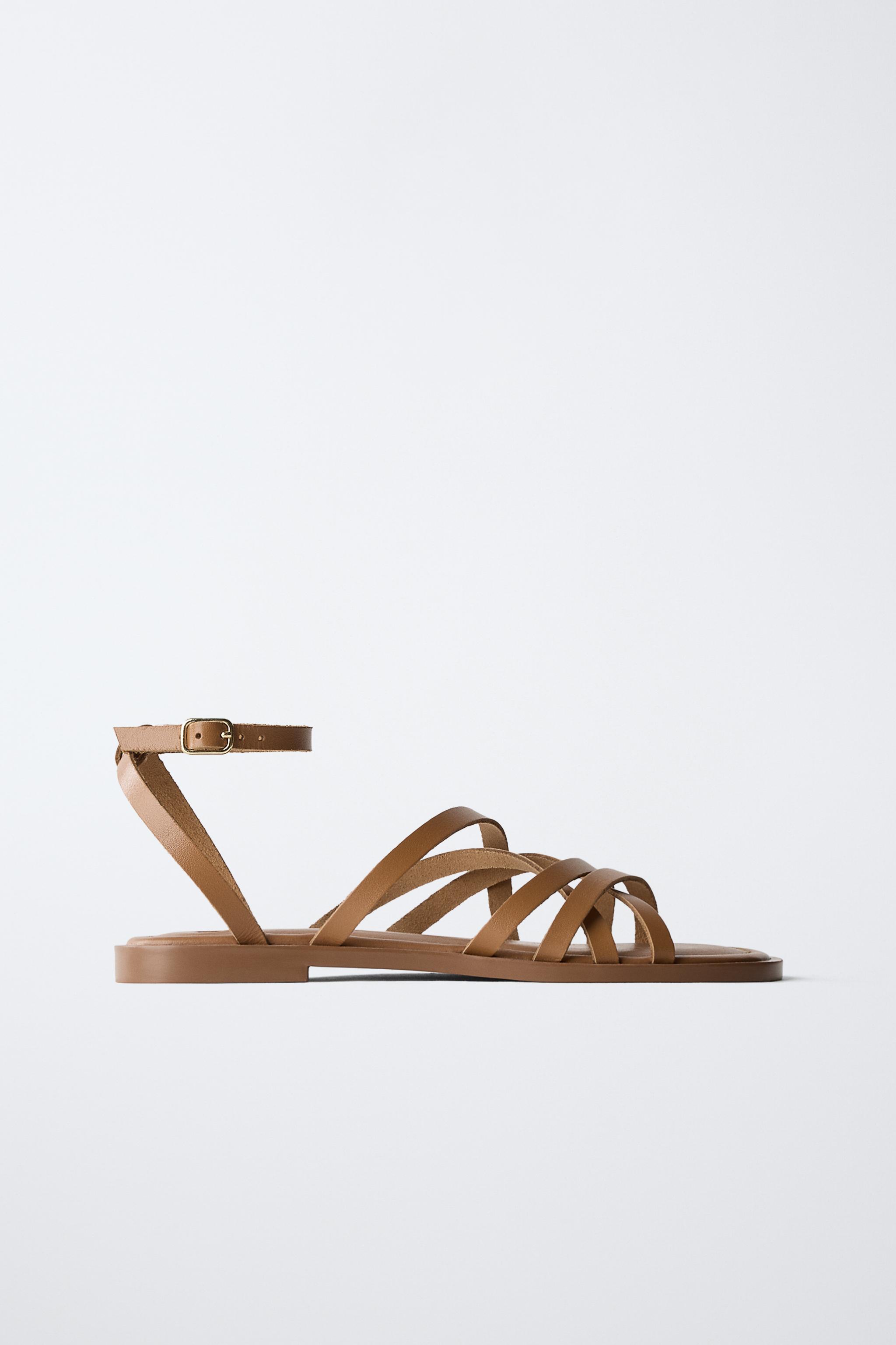 STRAPPY LEATHER SANDALS