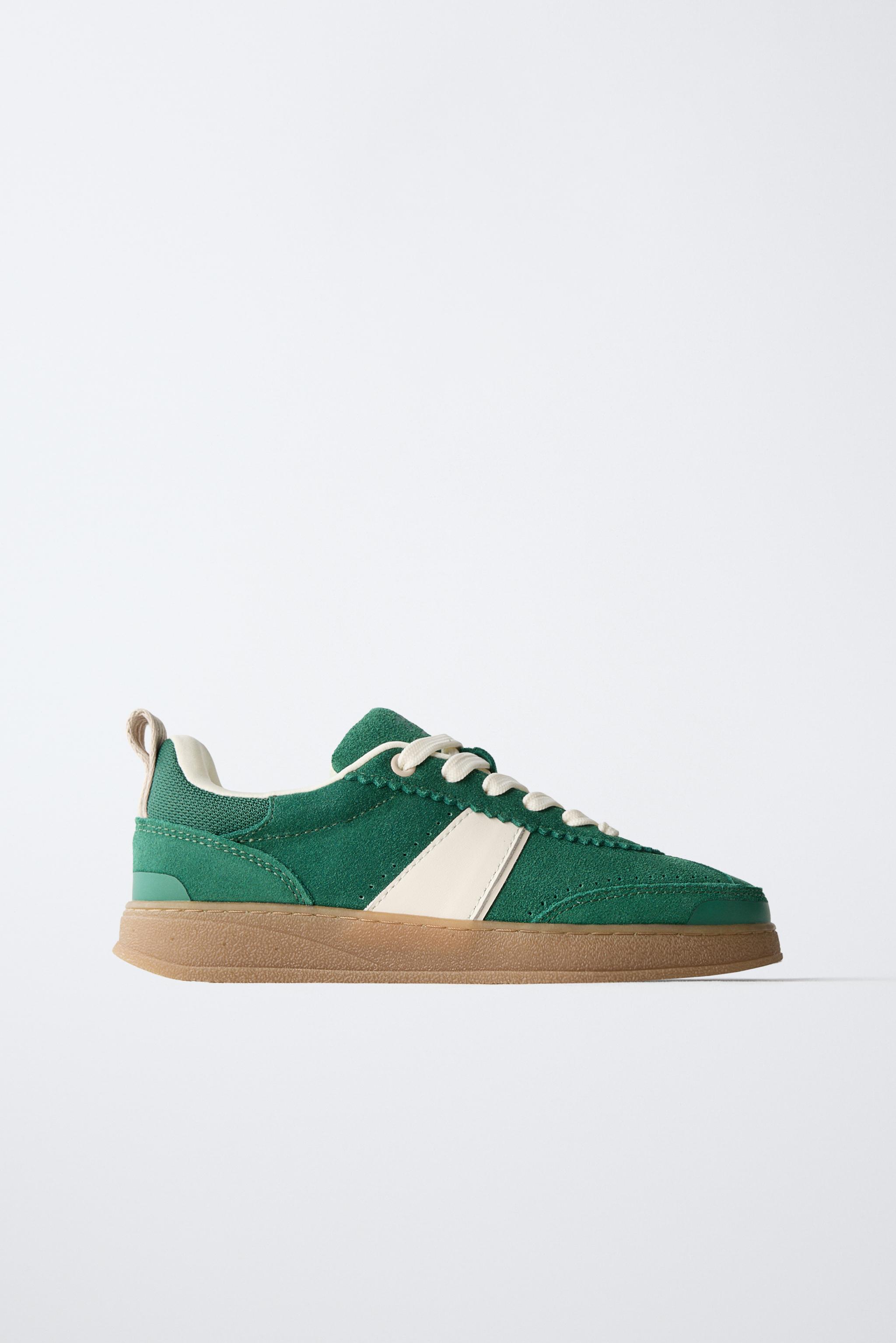 LEATHER DETAIL SNEAKERS
