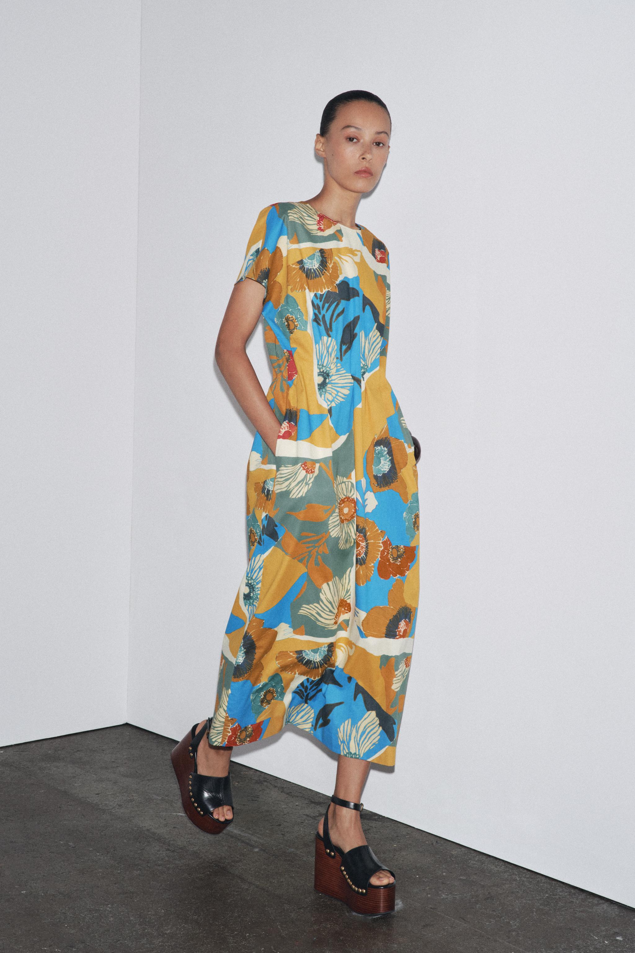 ZW COLLECTION PRINTED MIDI DRESS