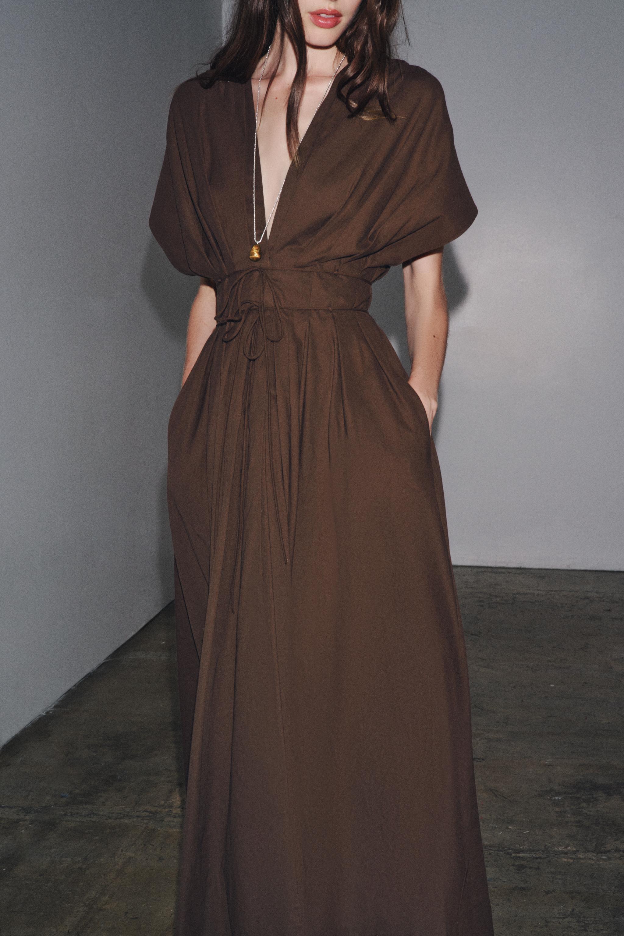 ZW COLLECTION PLEATED MIDI DRESS