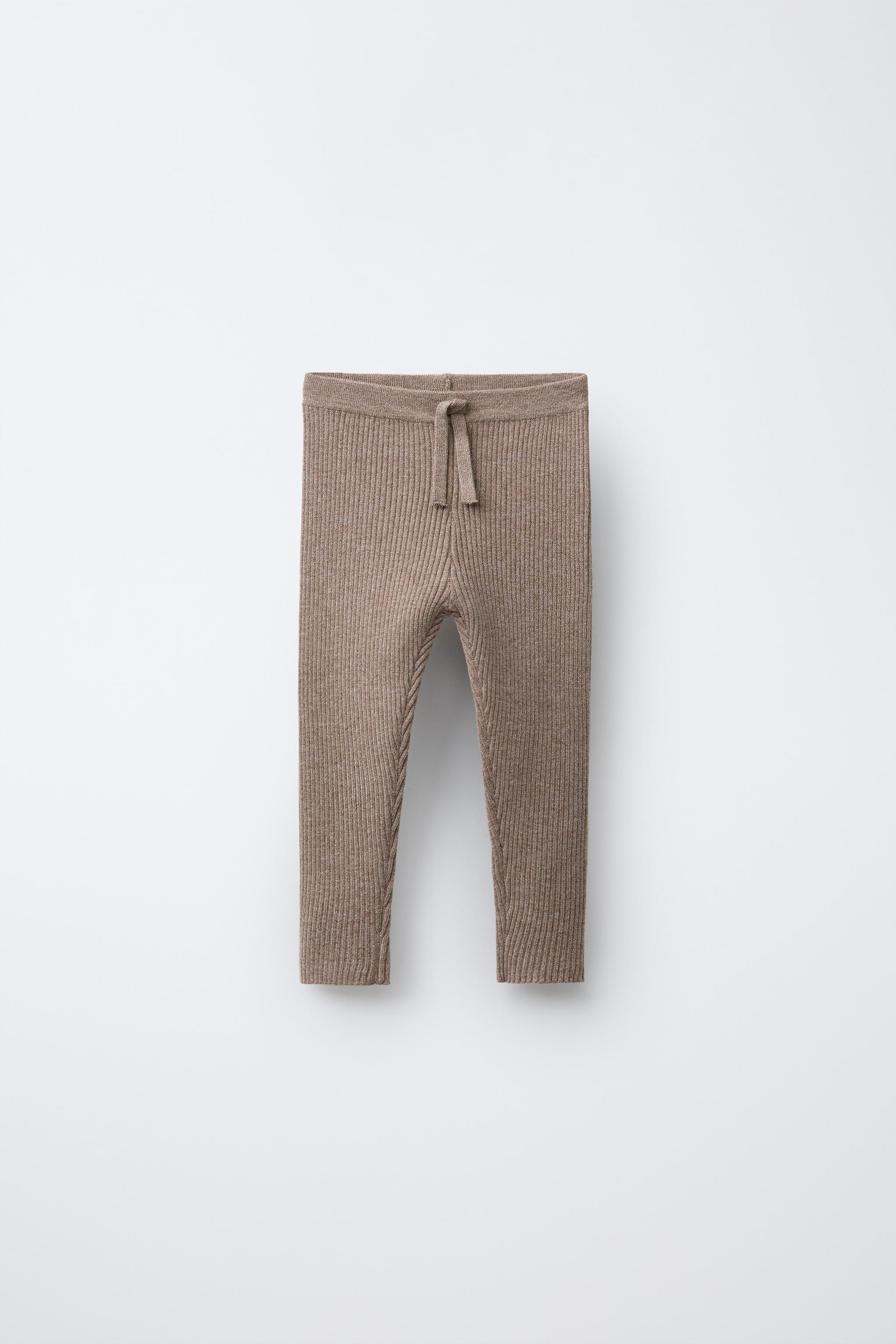 RIBBED KNIT LEGGINGS
