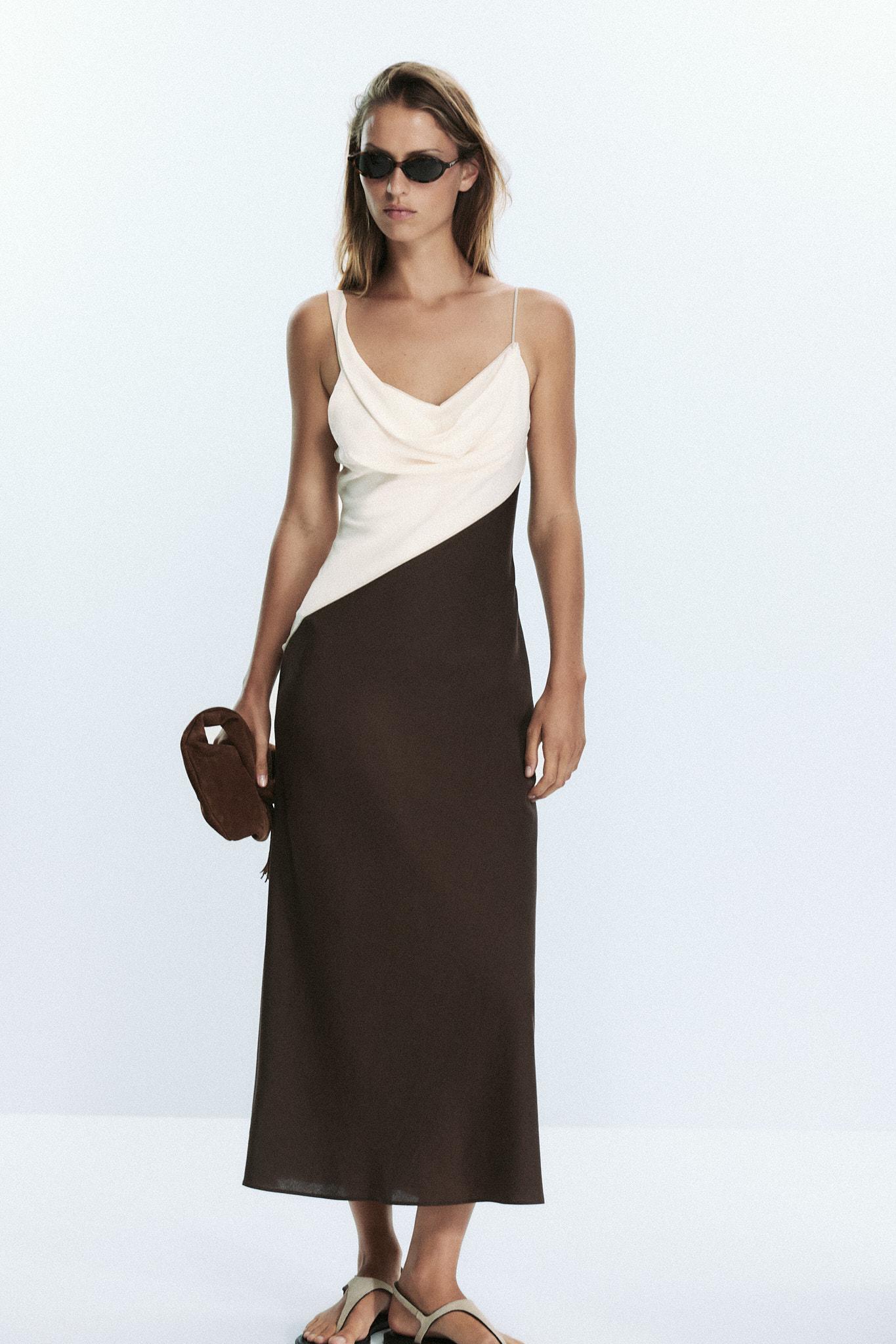 COMBINATION MIDI DRESS