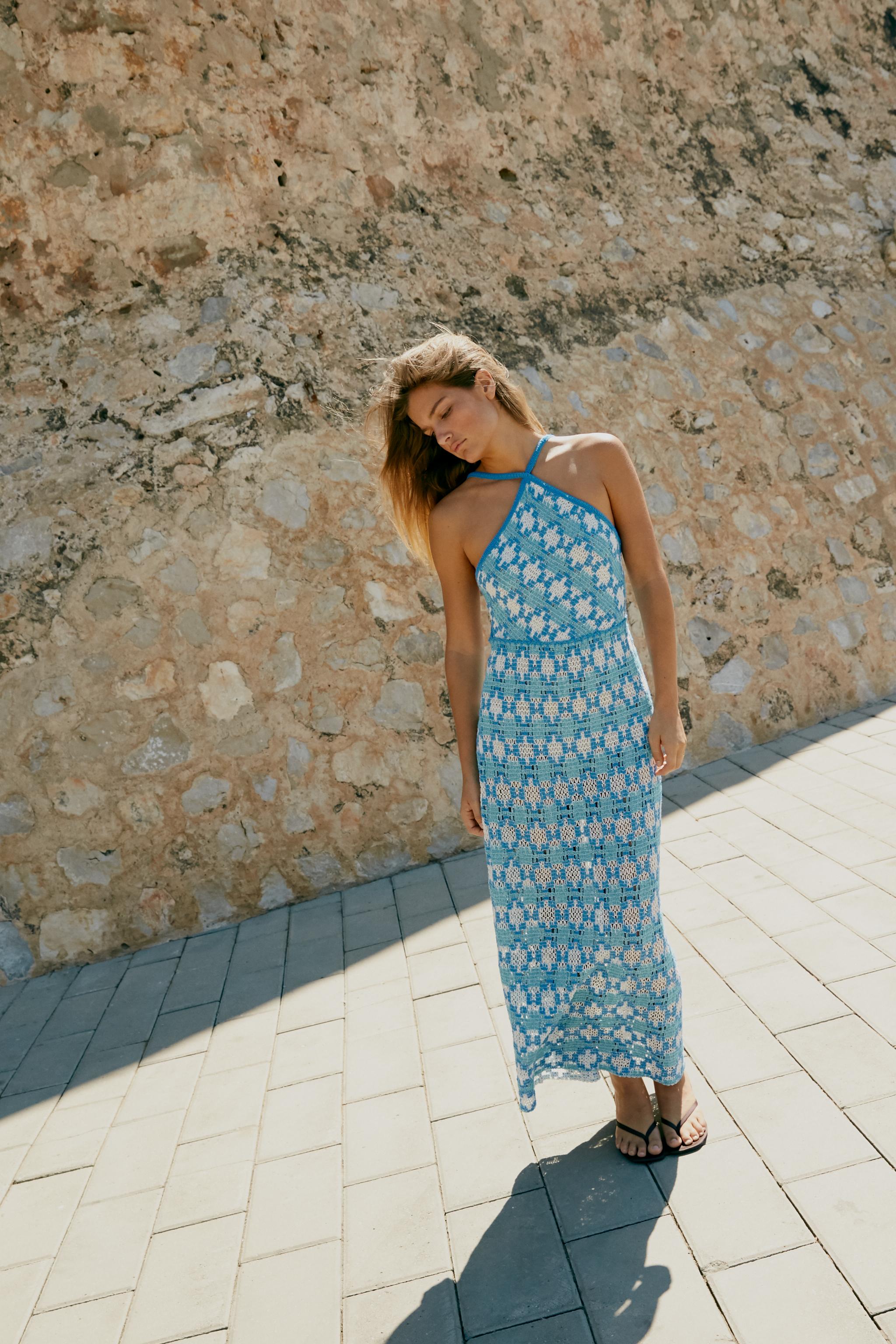 KNIT HALTER DRESS