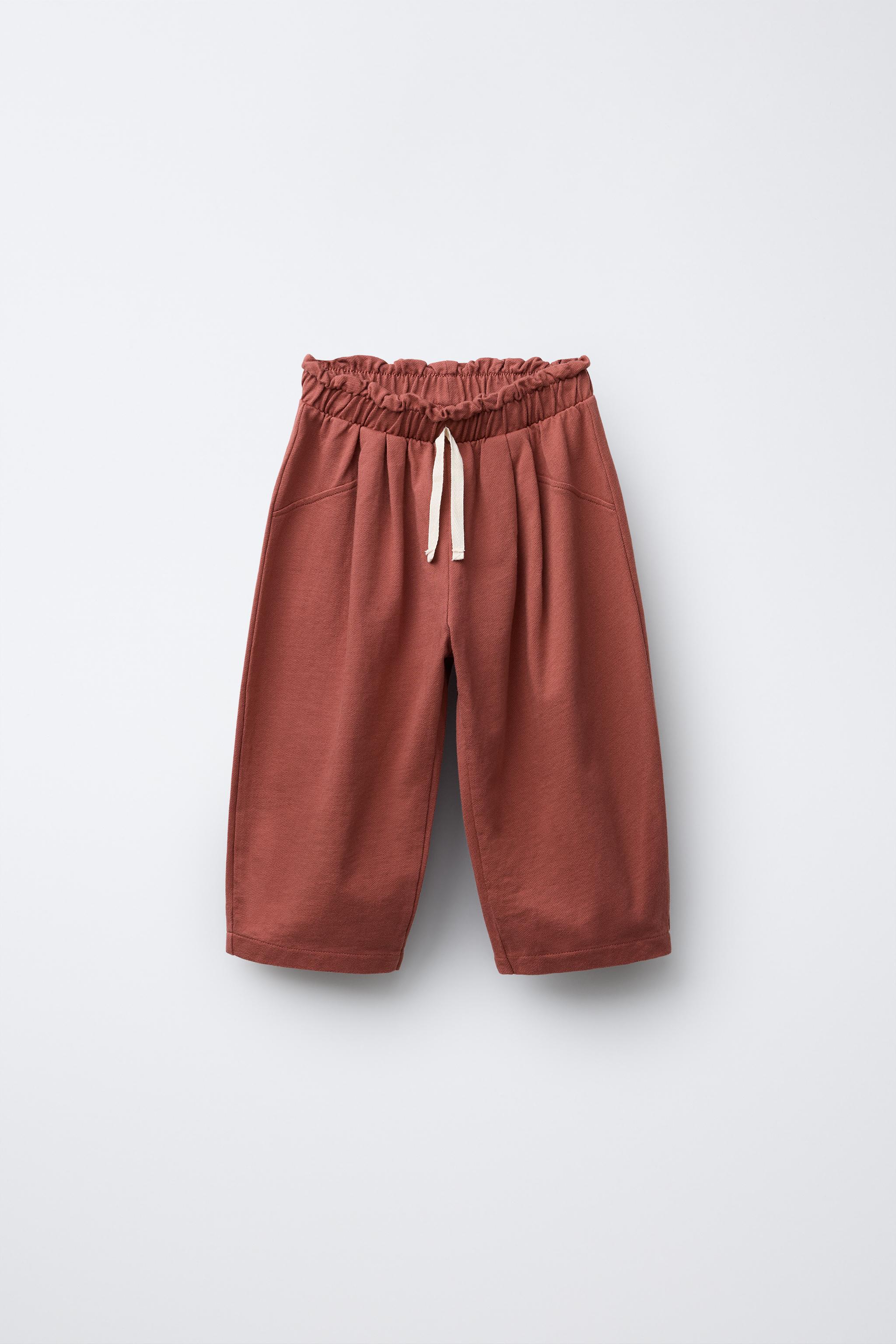 CROCHET DETAIL BAGGY PANTS