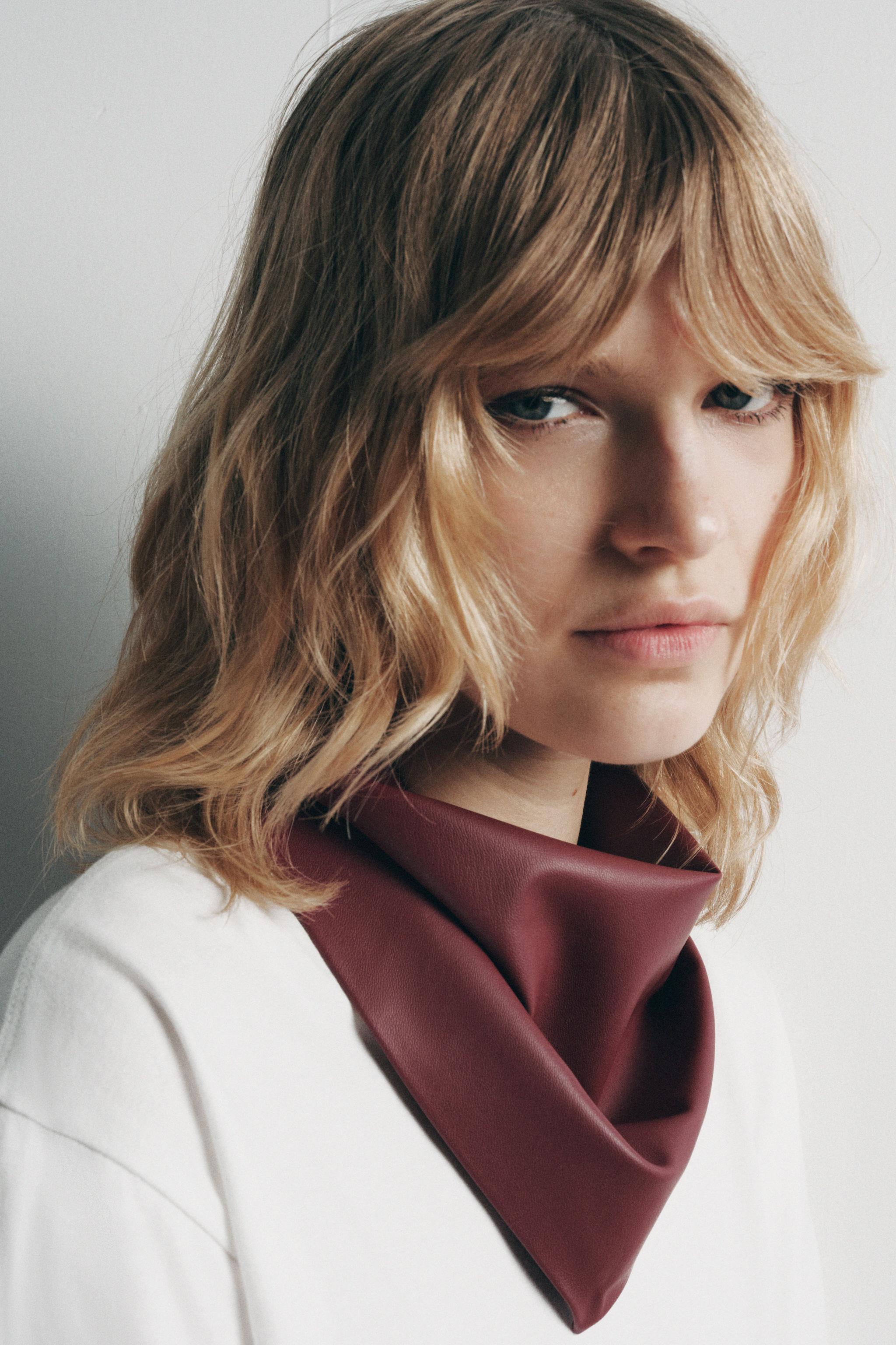 FAUX LEATHER BANDANA