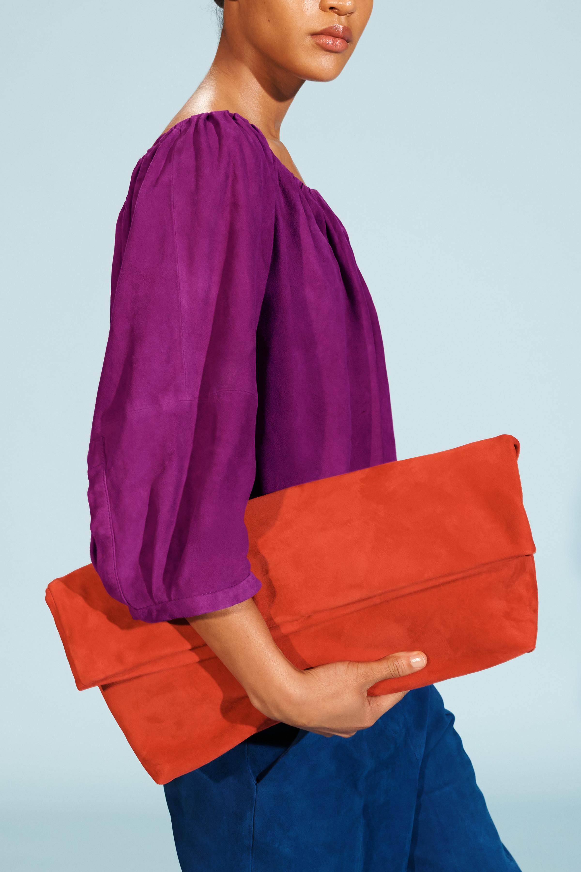 LIMITED EDITION MAXI SUEDE CLUTCH