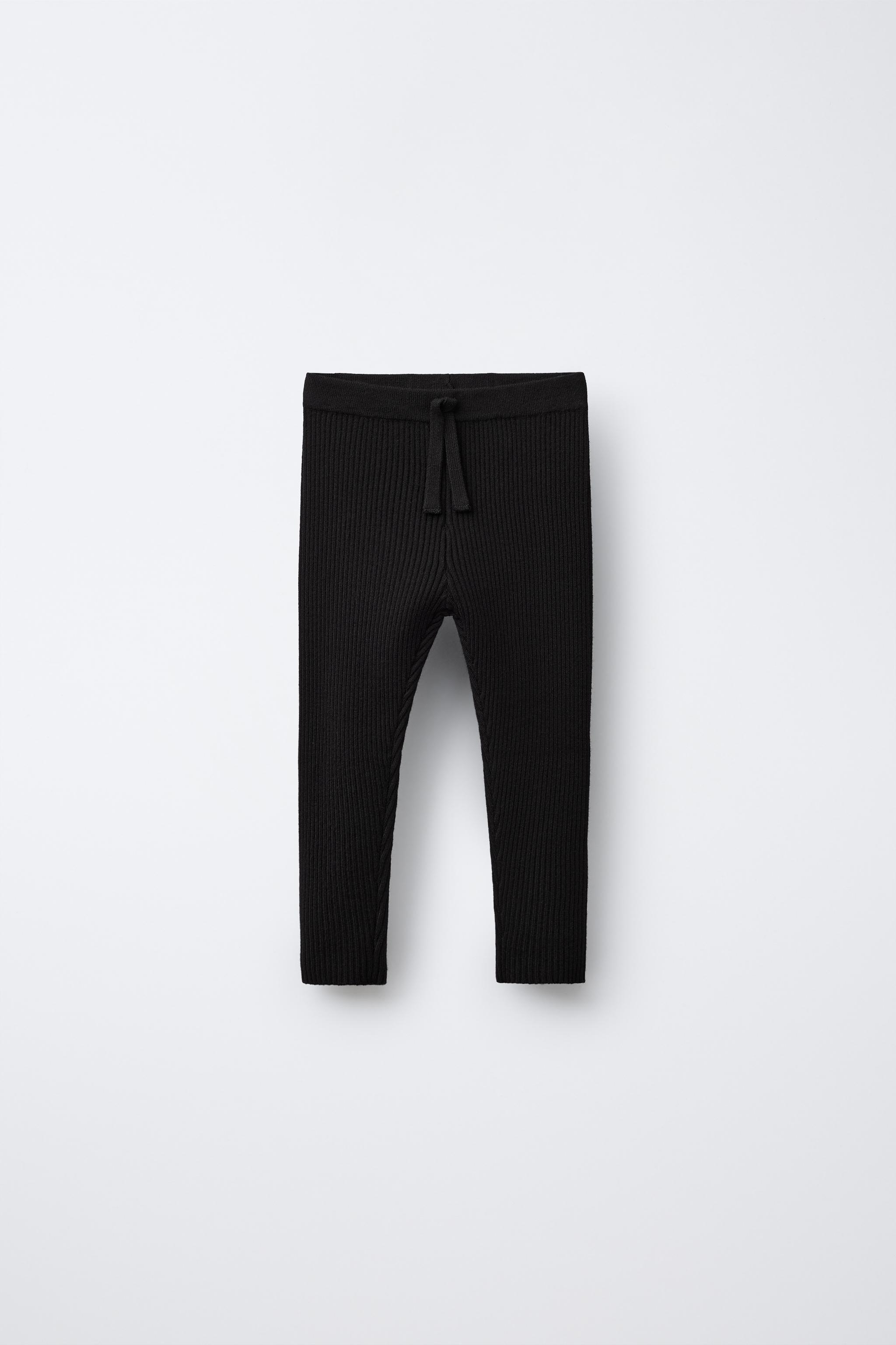 RIBBED KNIT LEGGINGS