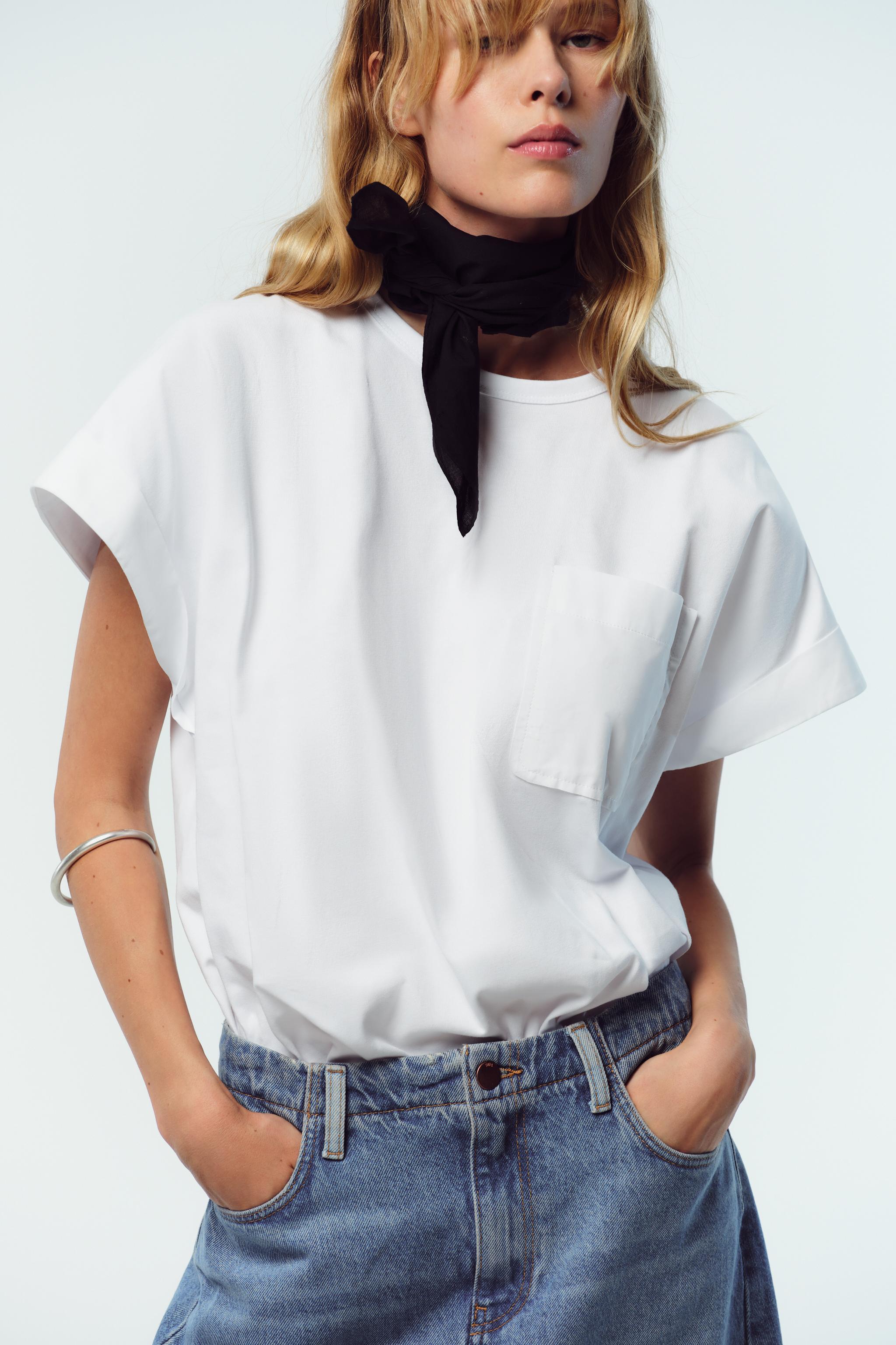 POPLIN POCKET T-SHIRT