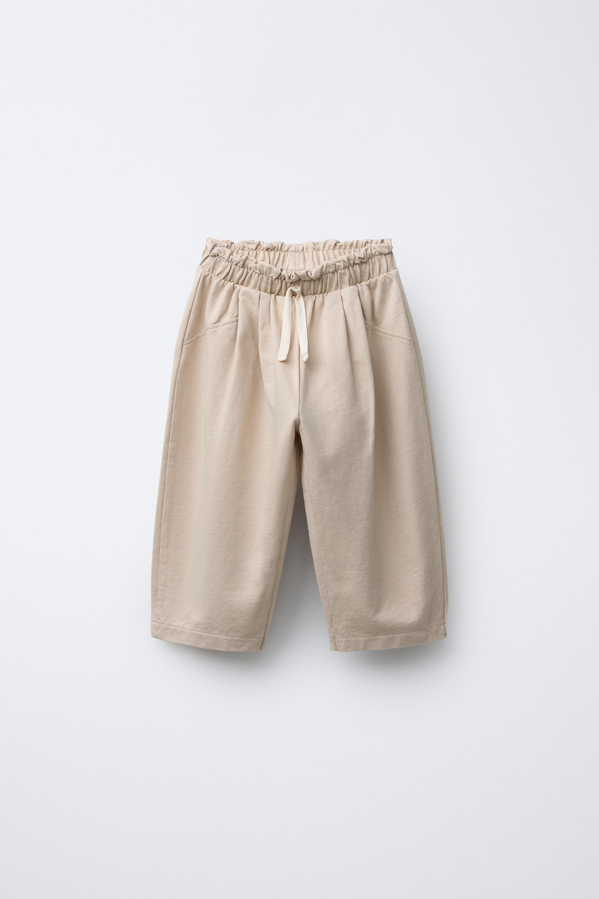 CROCHET DETAIL BAGGY PANTS