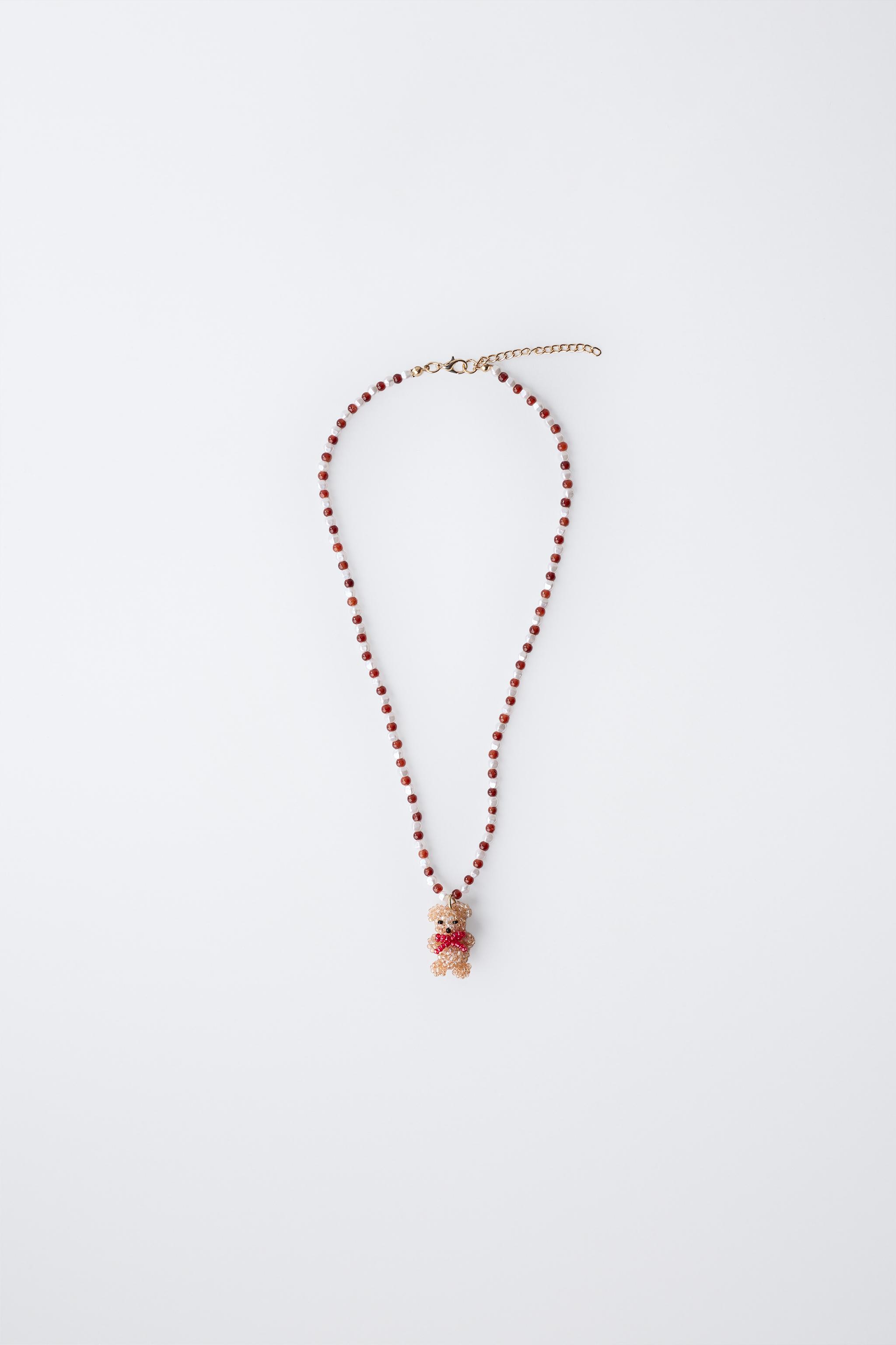 BEADED BEAR NECKLACE