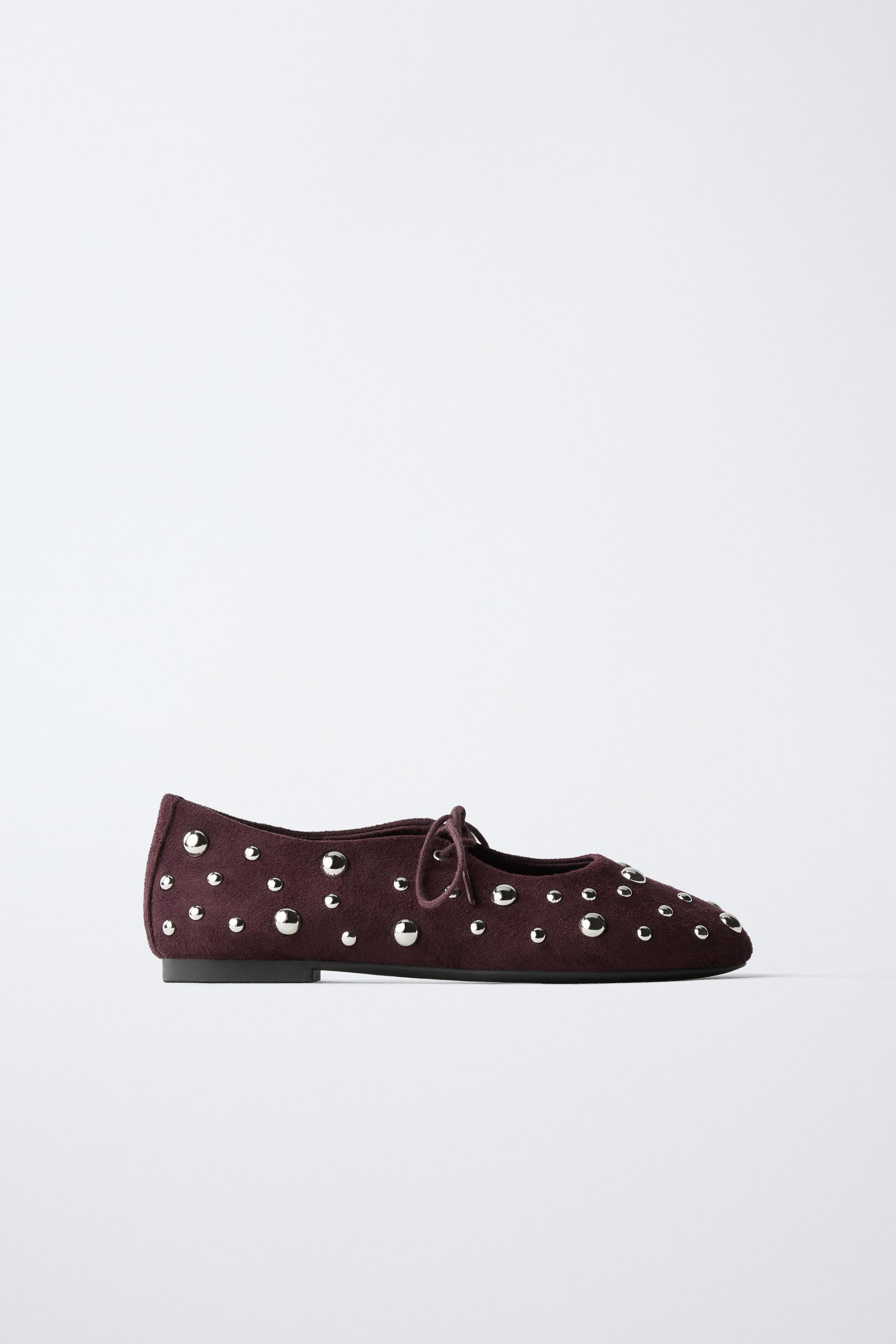 STUDDED BALLET FLATS
